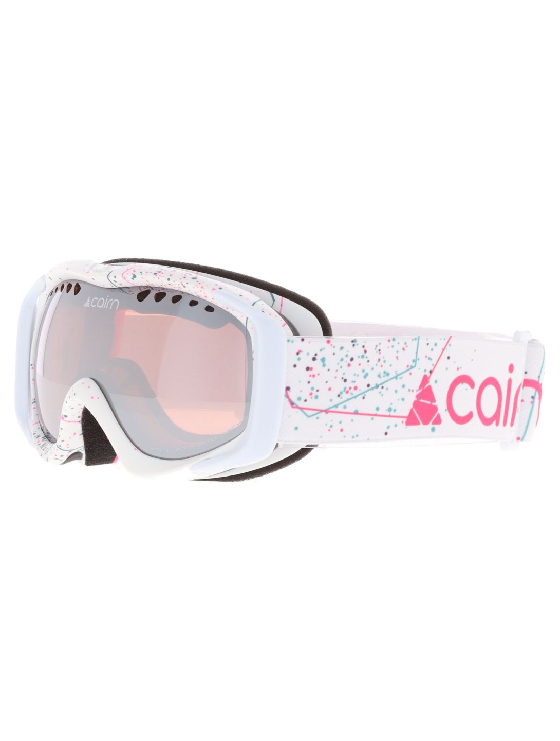 Cairn, Mate Skibrille Kinder Mat White Spray rosa, weiß 