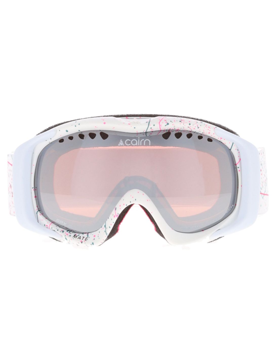 Cairn, Mate Skibrille Kinder Mat White Spray rosa, weiß 