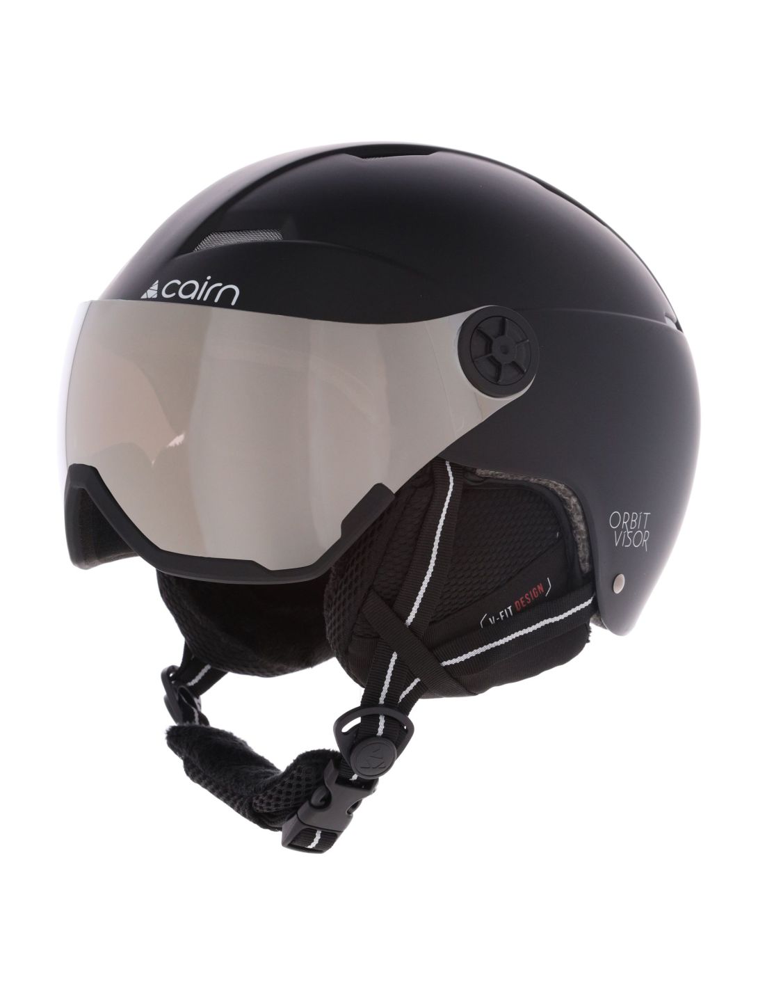 Cairn, Orbit Visor Skihelm mit Visier Unisex Mat Black schwarz 