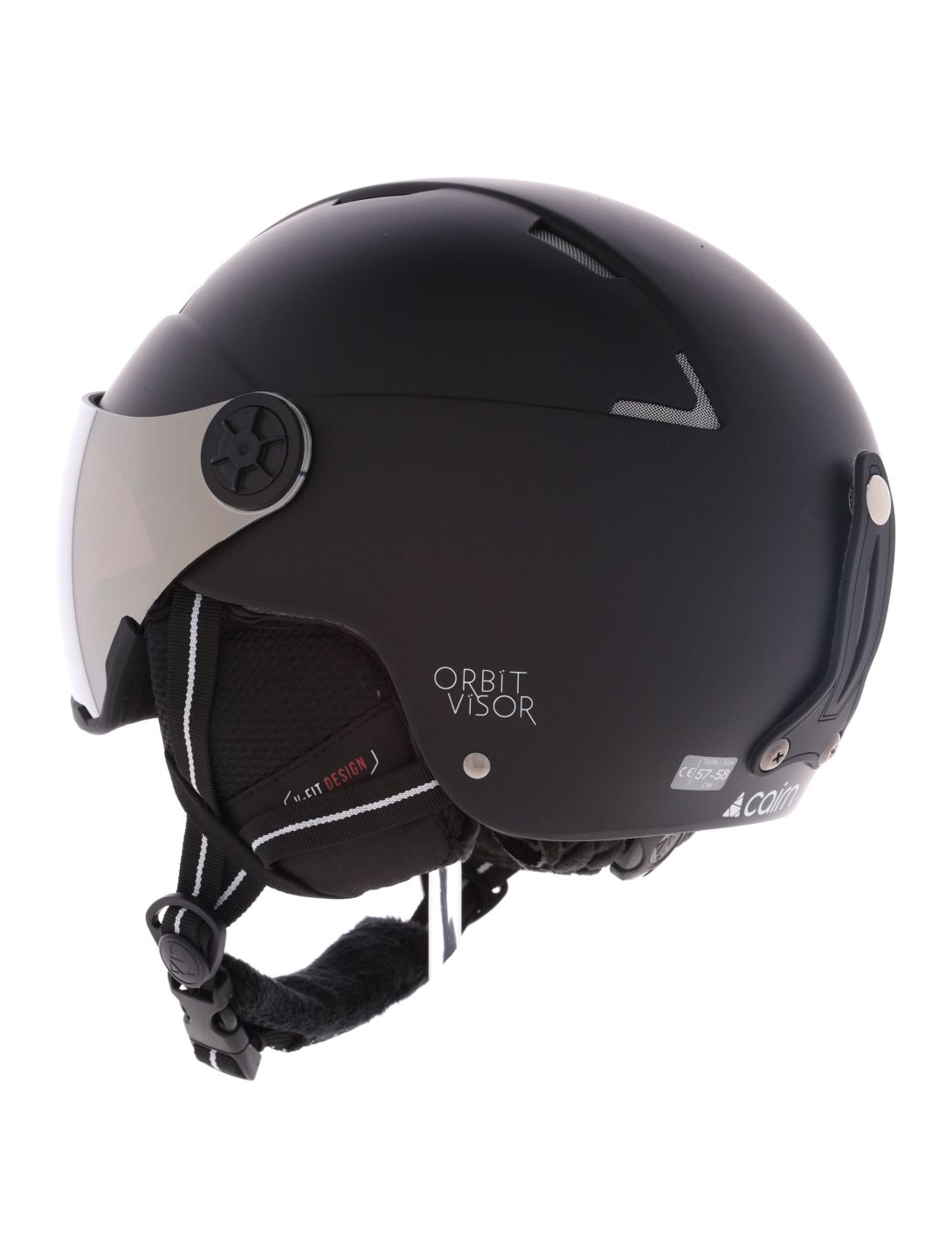 Cairn, Orbit Visor Skihelm mit Visier Unisex Mat Black schwarz 