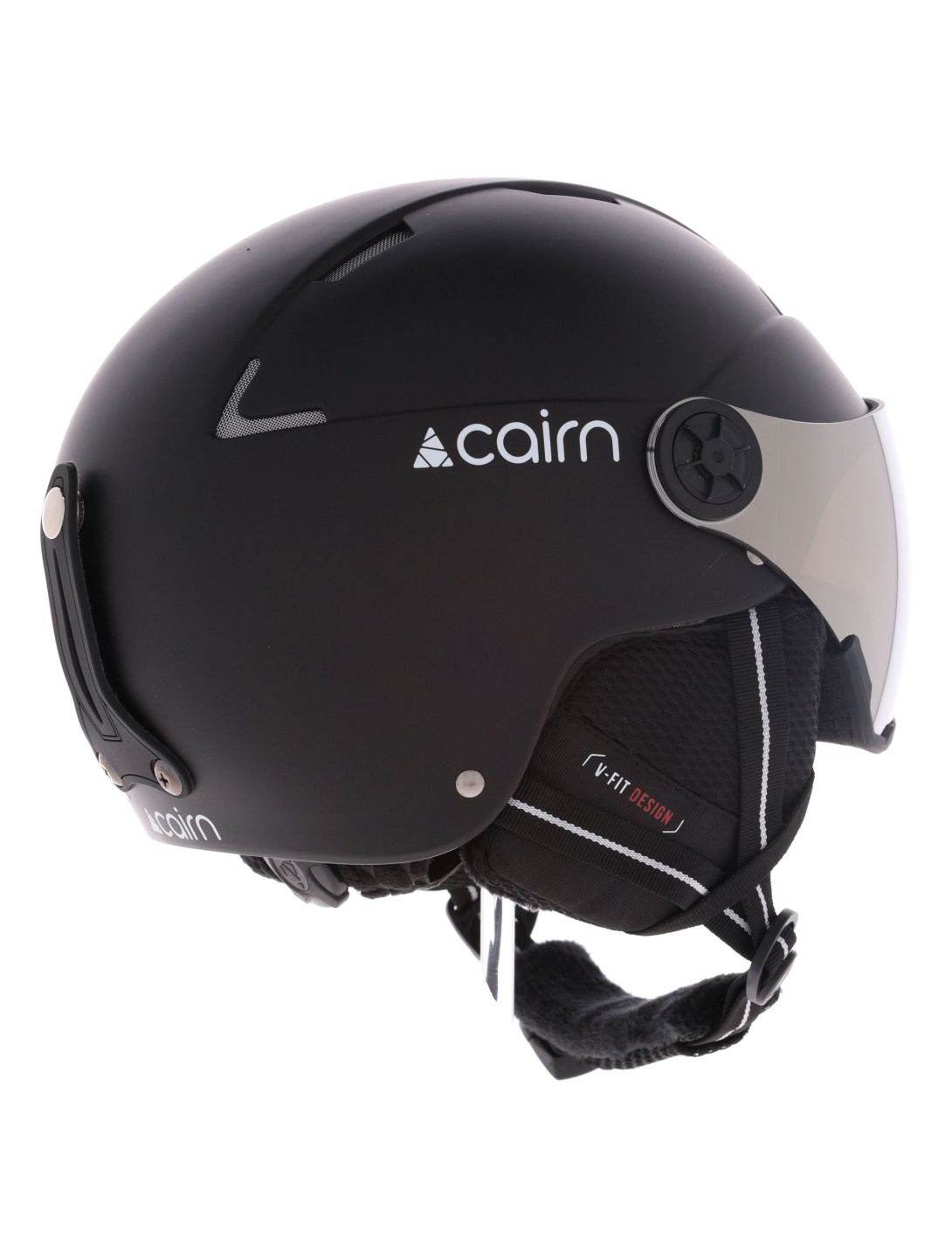 Cairn, Orbit Visor Skihelm mit Visier Unisex Mat Black schwarz 