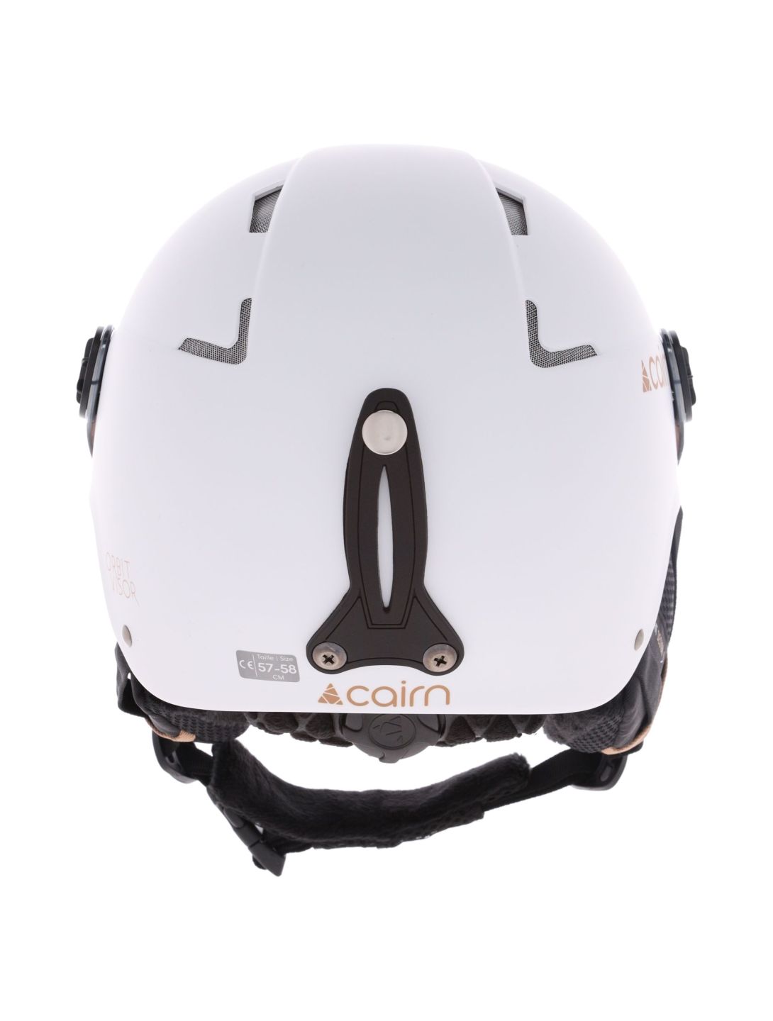 Cairn, Orbit Visor Skihelm mit Visier Unisex Mat White Coffee weiß 