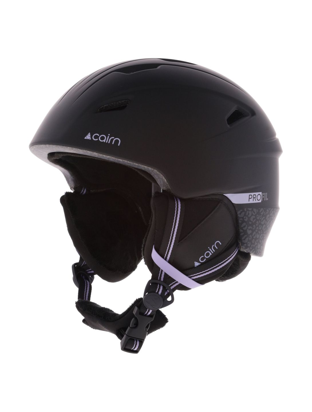 Cairn, Profil Skihelm Unisex Mat Black Leopard schwarz, violett 