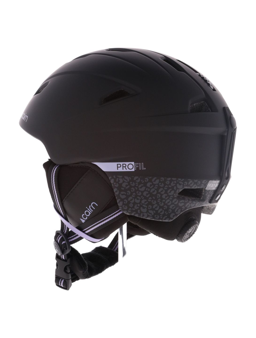 Cairn, Profil Skihelm Unisex Mat Black Leopard schwarz, violett 