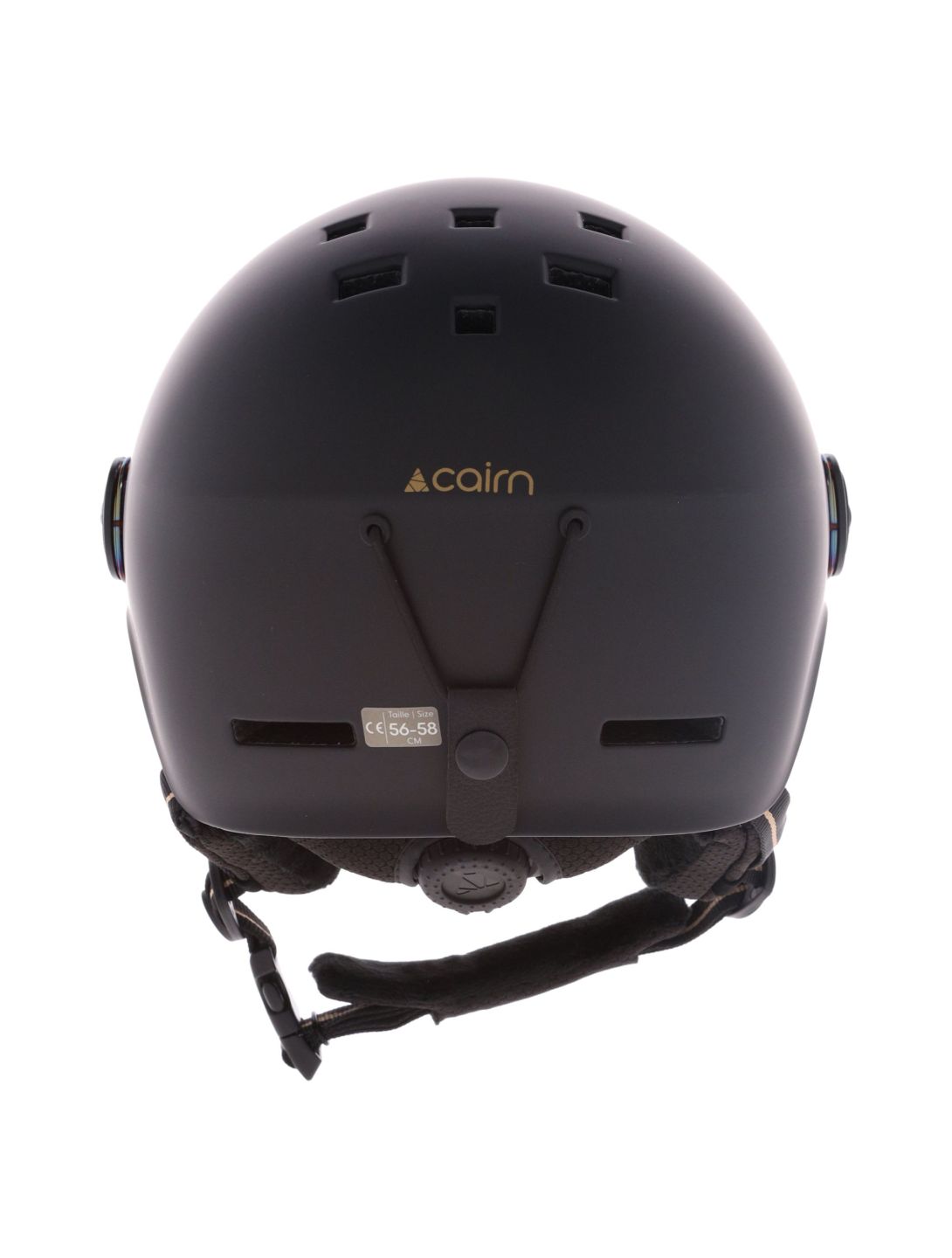 Cairn, Reflex Visor Skihelm mit Visier Unisex Mat Black Gold schwarz 