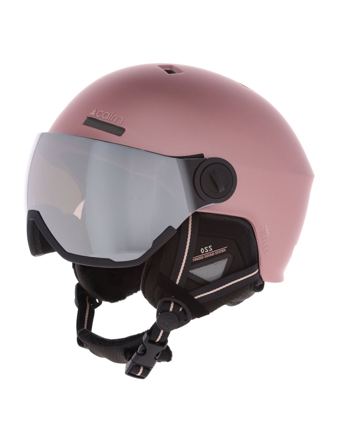 Cairn, Reflex Visor Skihelm mit Visier Unisex Mat Metallic Dust rosa 