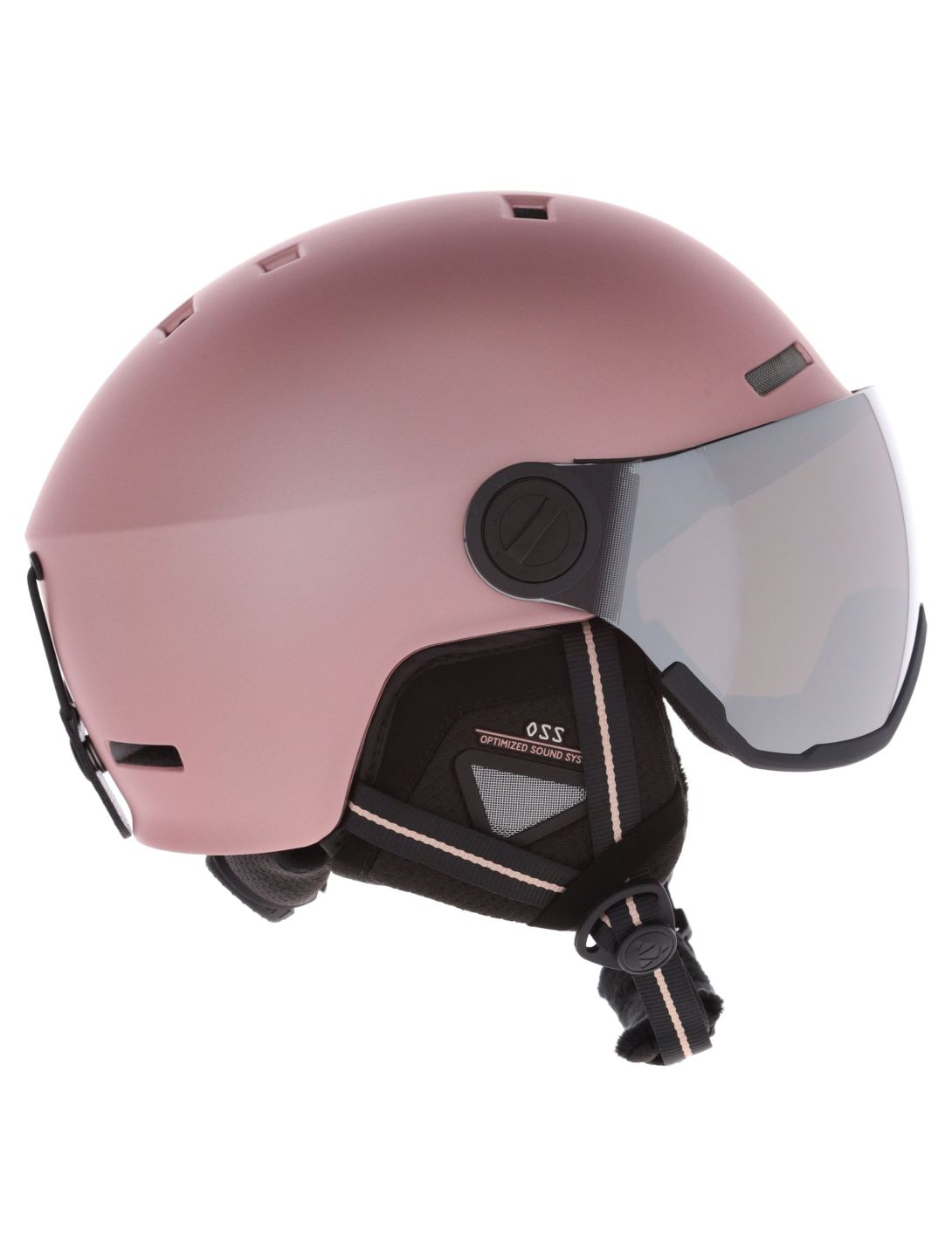 Cairn, Reflex Visor Skihelm mit Visier Unisex Mat Metallic Dust rosa 