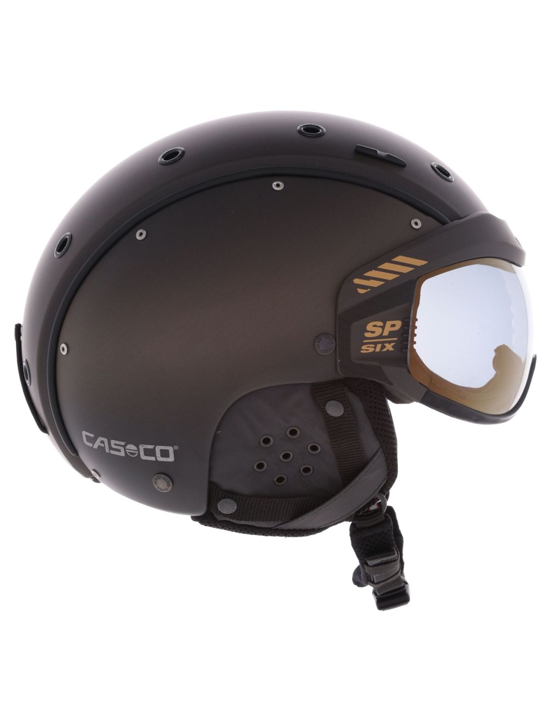 Casco, SP-6 Skihelm mit Visier Unisex Brown Gradient braun 