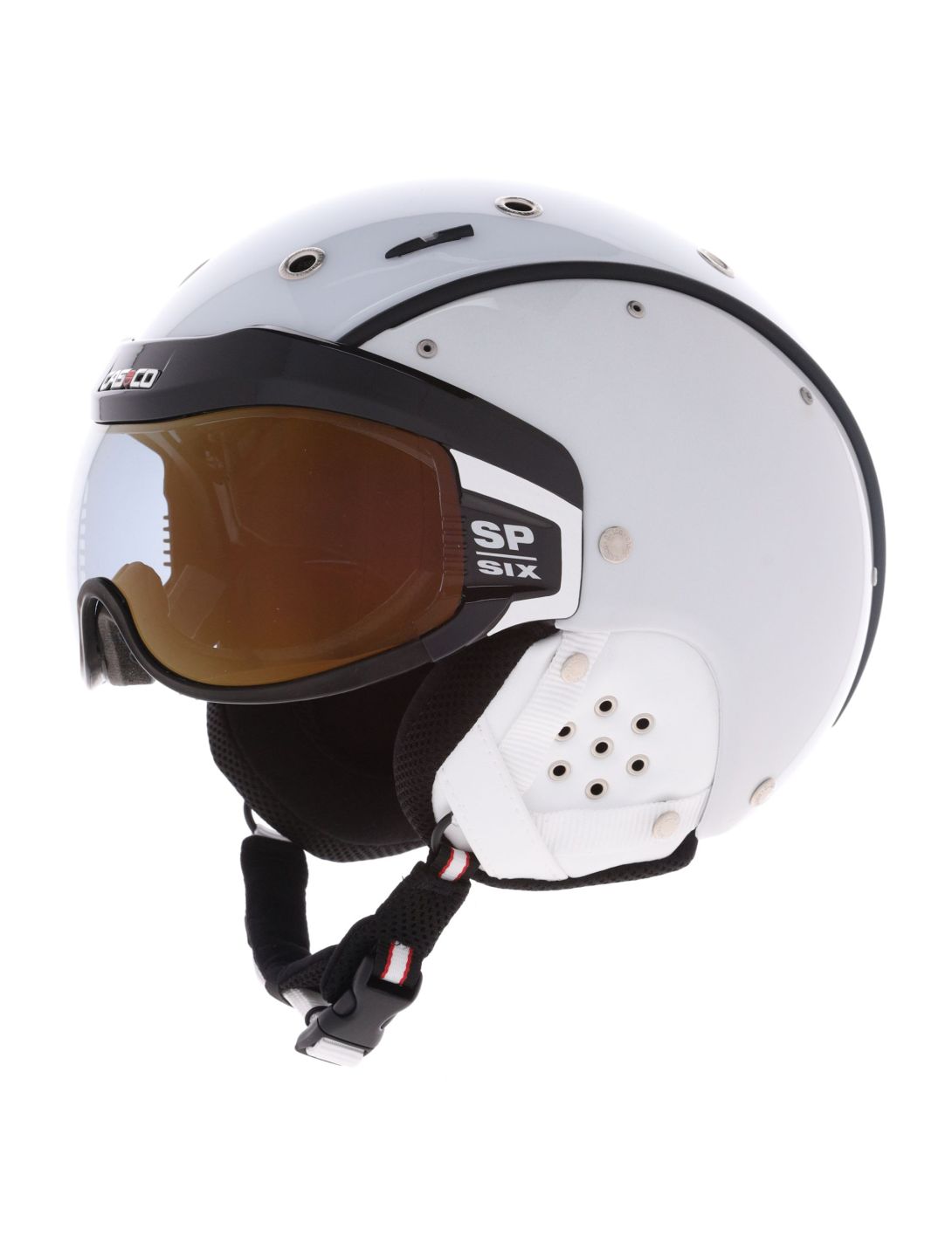 Casco, SP-6 Skihelm mit Visier Unisex Chameleon White weiß 