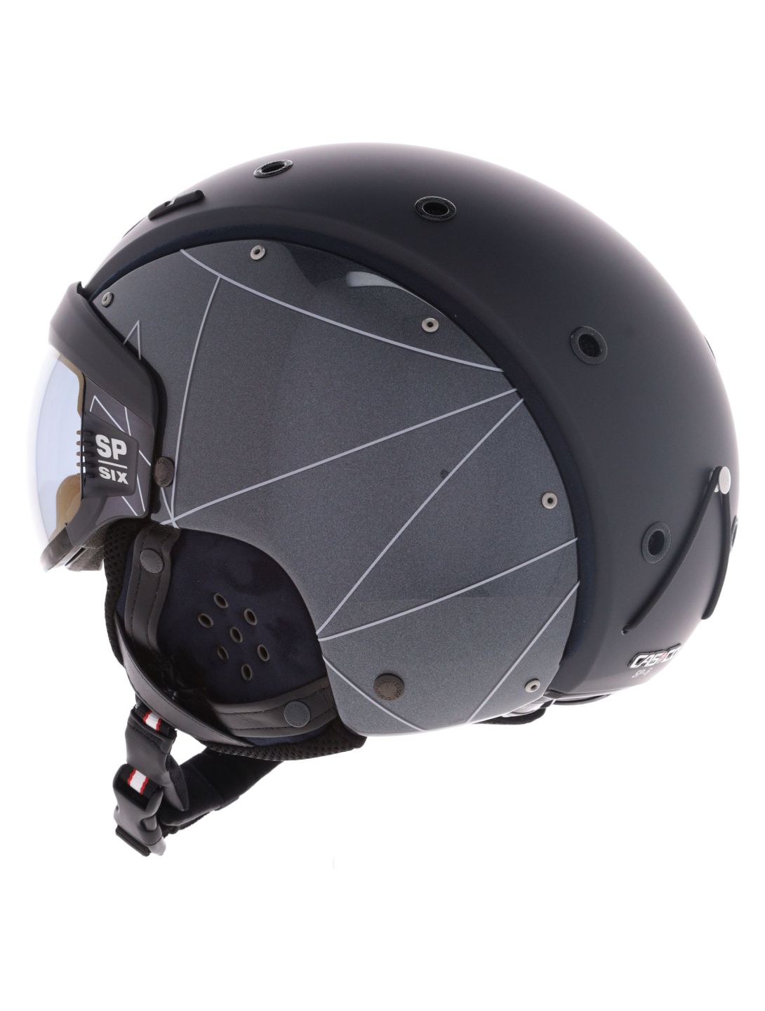 Casco, SP-6 Skihelm mit Visier Unisex Geometric schwarz 