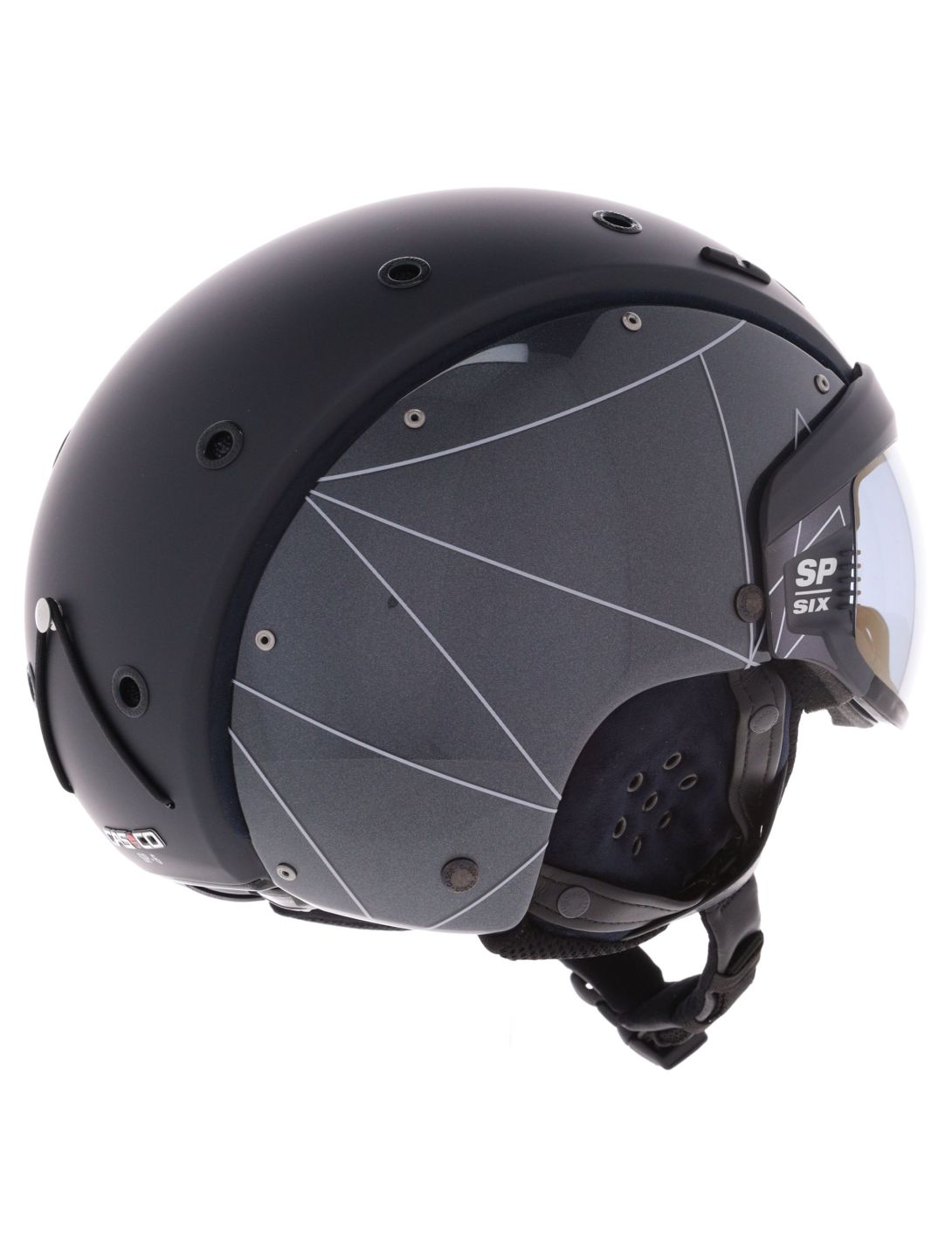 Casco, SP-6 Skihelm mit Visier Unisex Geometric schwarz 