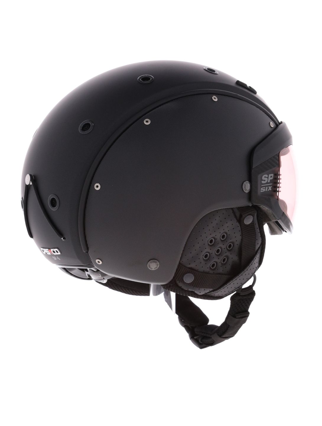 Casco, SP-6 Skihelm mit Visier Unisex Black Structure schwarz 