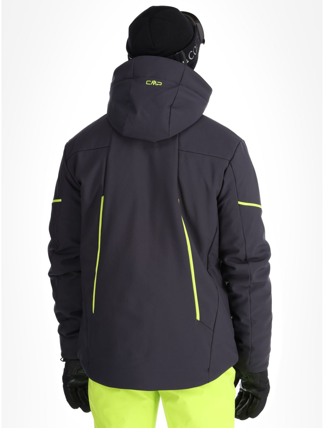 CMP, 33W0897 Softshell Skijacke Herren Anthracite / Acid Yellow grau 