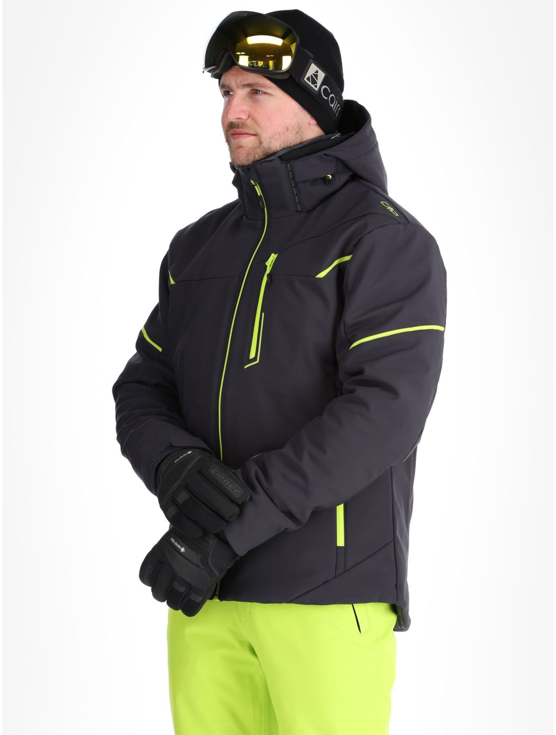 CMP, 33W0897 Softshell Skijacke Herren Anthracite / Acid Yellow grau 