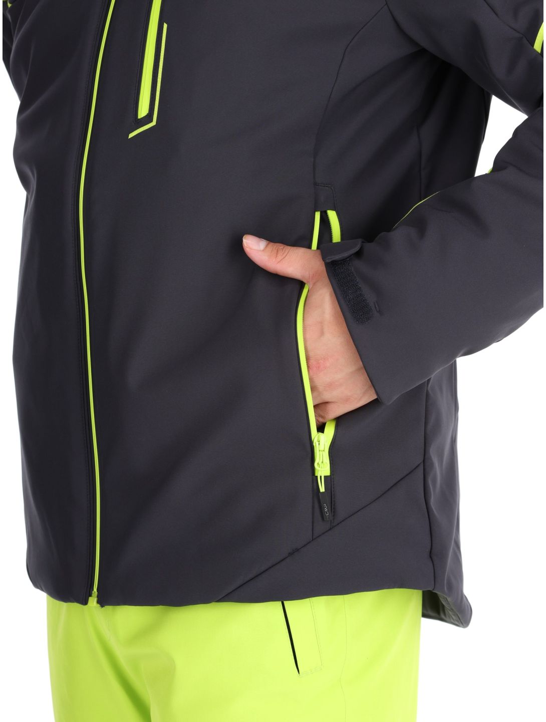 CMP, 33W0897 Softshell Skijacke Herren Anthracite / Acid Yellow grau 