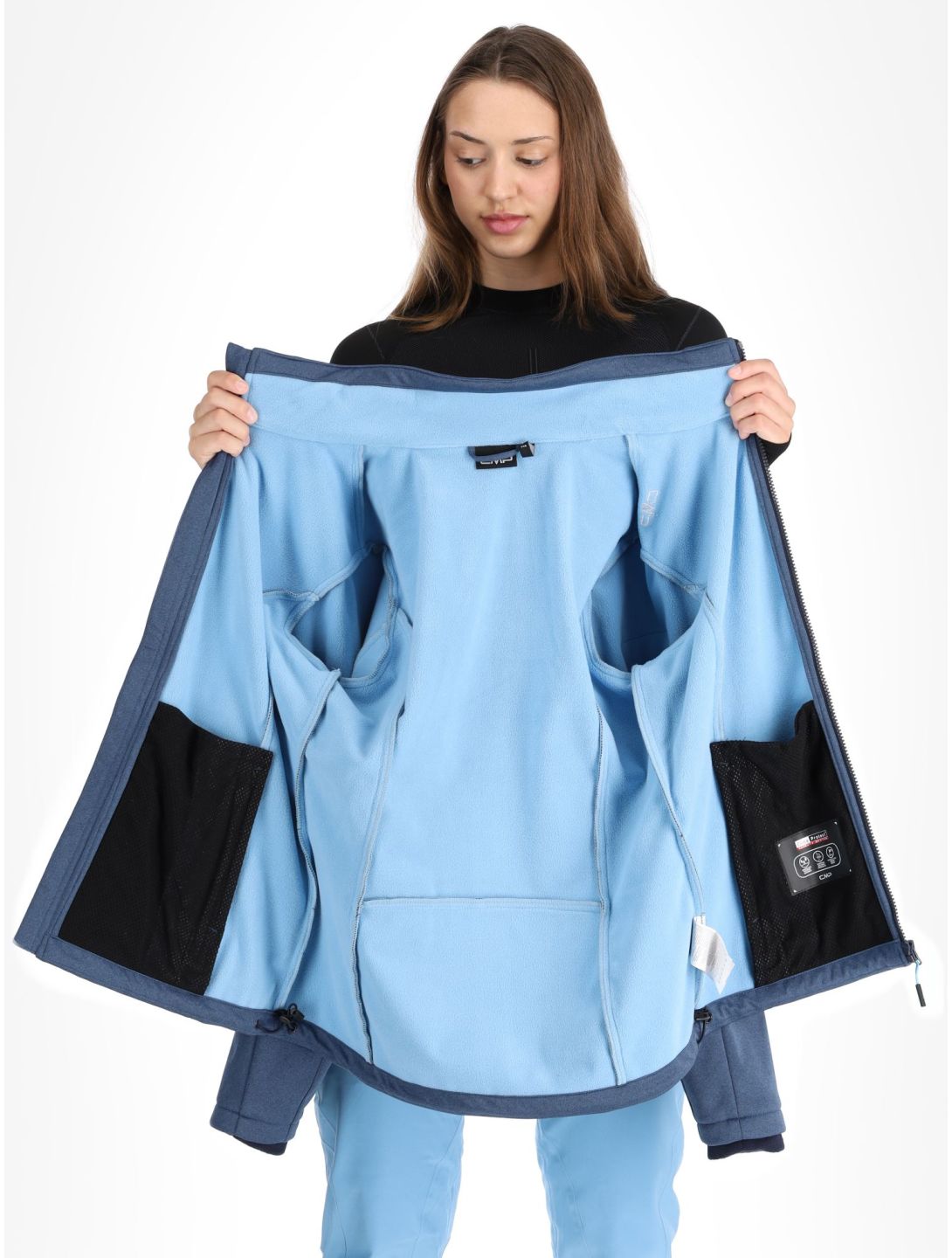 CMP, 39A5006M Softshell Skijacke Damen Blue Melange / Niagara blau 