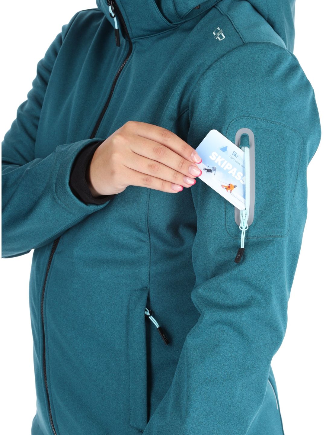 CMP, 39A5006M Softshell Skijacke Damen Teal grün 