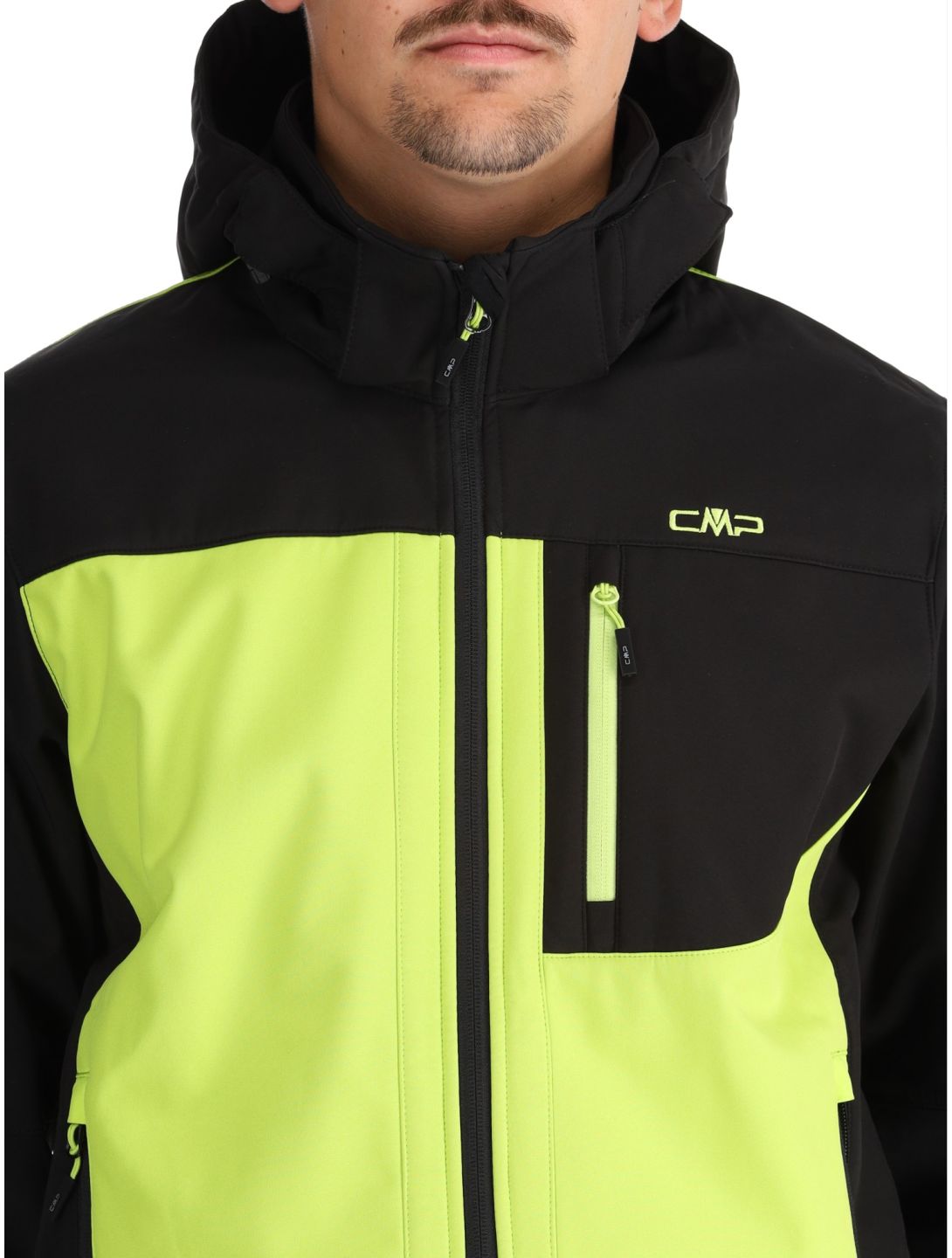 CMP, 3A01787N Softshell Skijacke Herren Acid Yellow / Black gelb, schwarz 