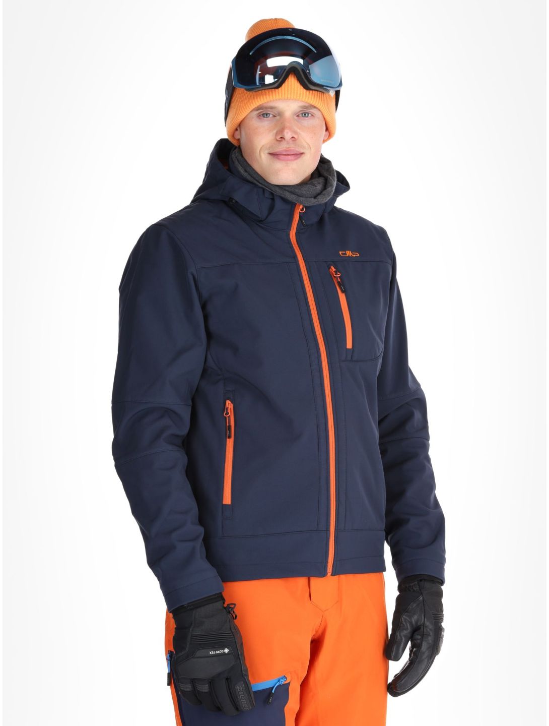 CMP, 3A01787N Softshell Skijacke Herren Black Blue / Jaffa blau 