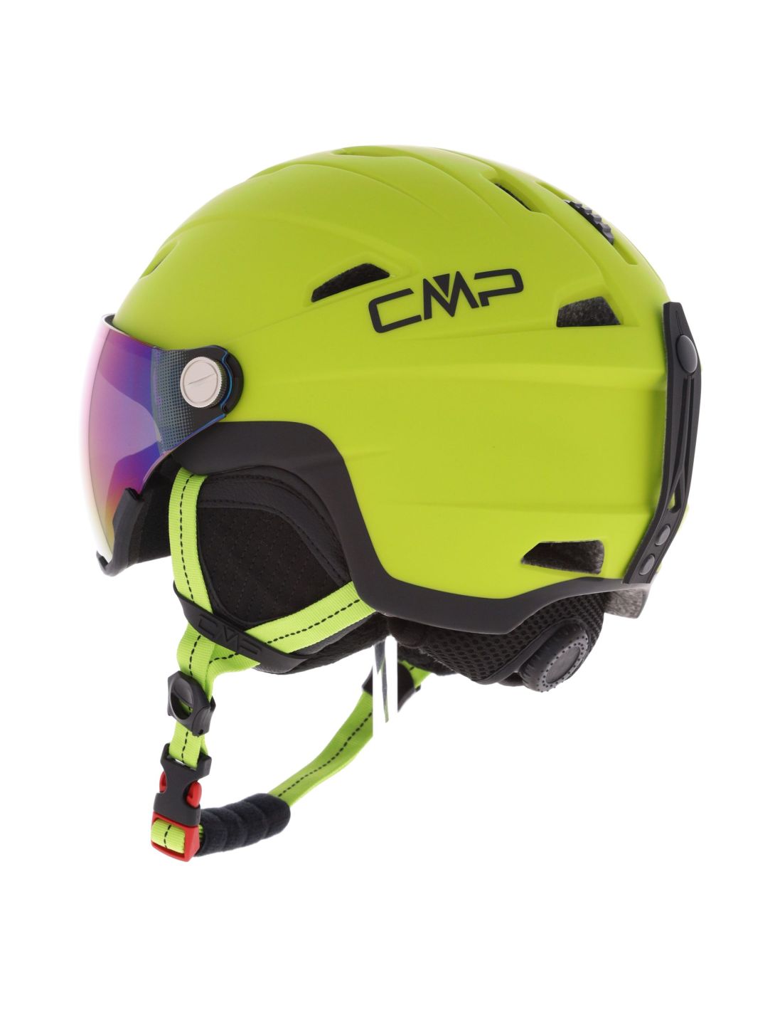 CMP, WJ-2 Skihelm mit Visier Kinder Apple grün 