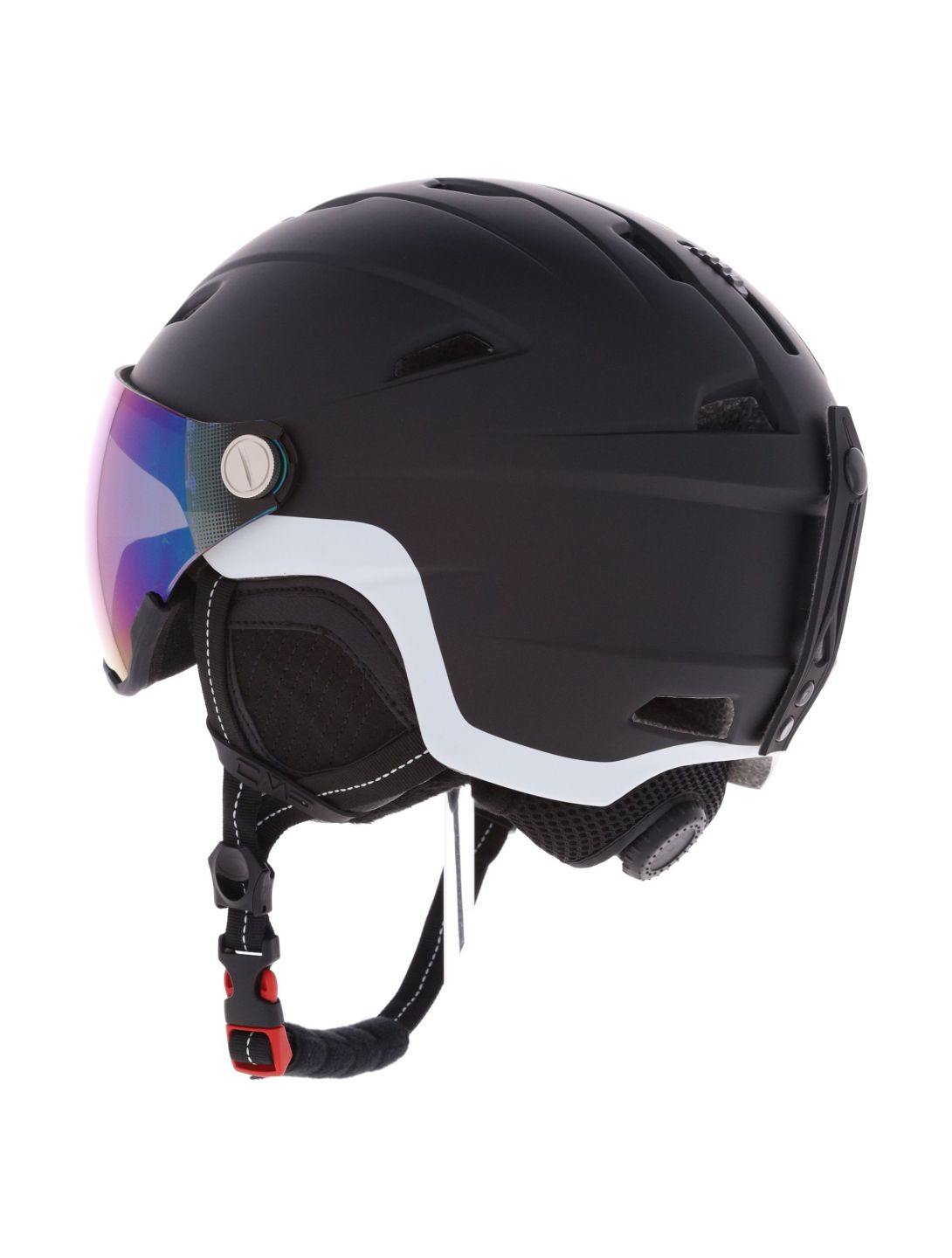 CMP, WJ-2 Skihelm mit Visier Kinder Black schwarz 