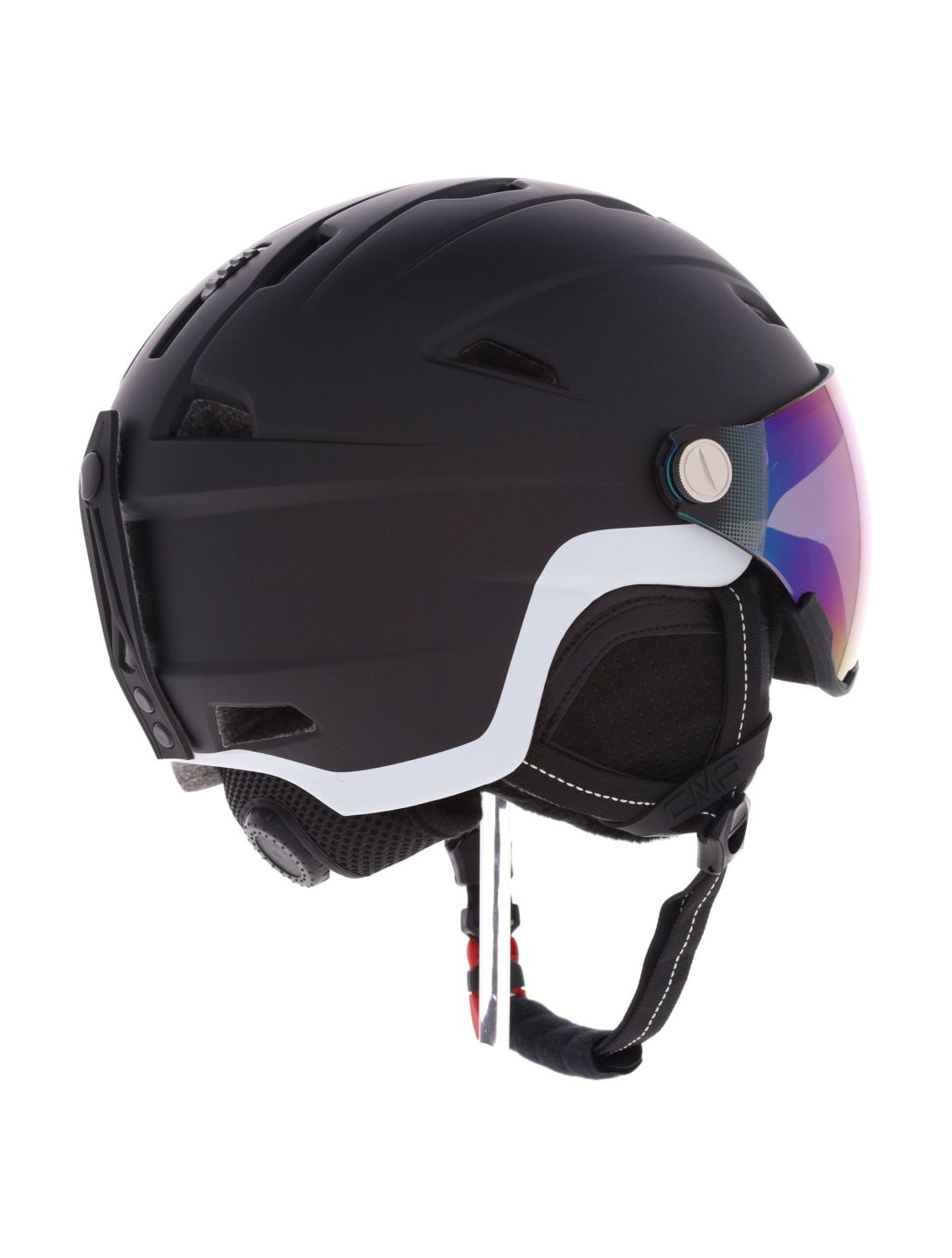 CMP, WJ-2 Skihelm mit Visier Kinder Black schwarz 