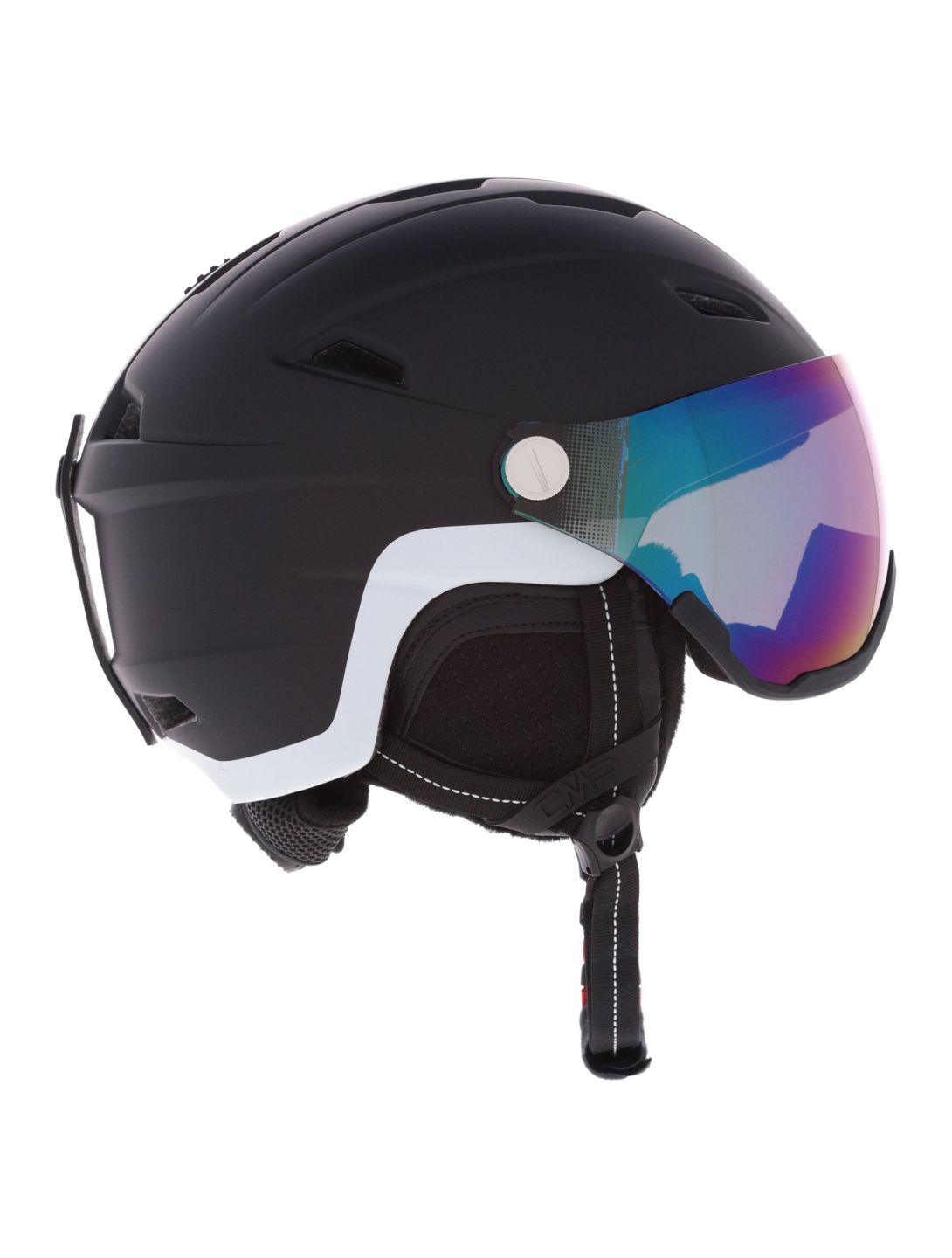 CMP, WJ-2 Skihelm mit Visier Kinder Black schwarz 