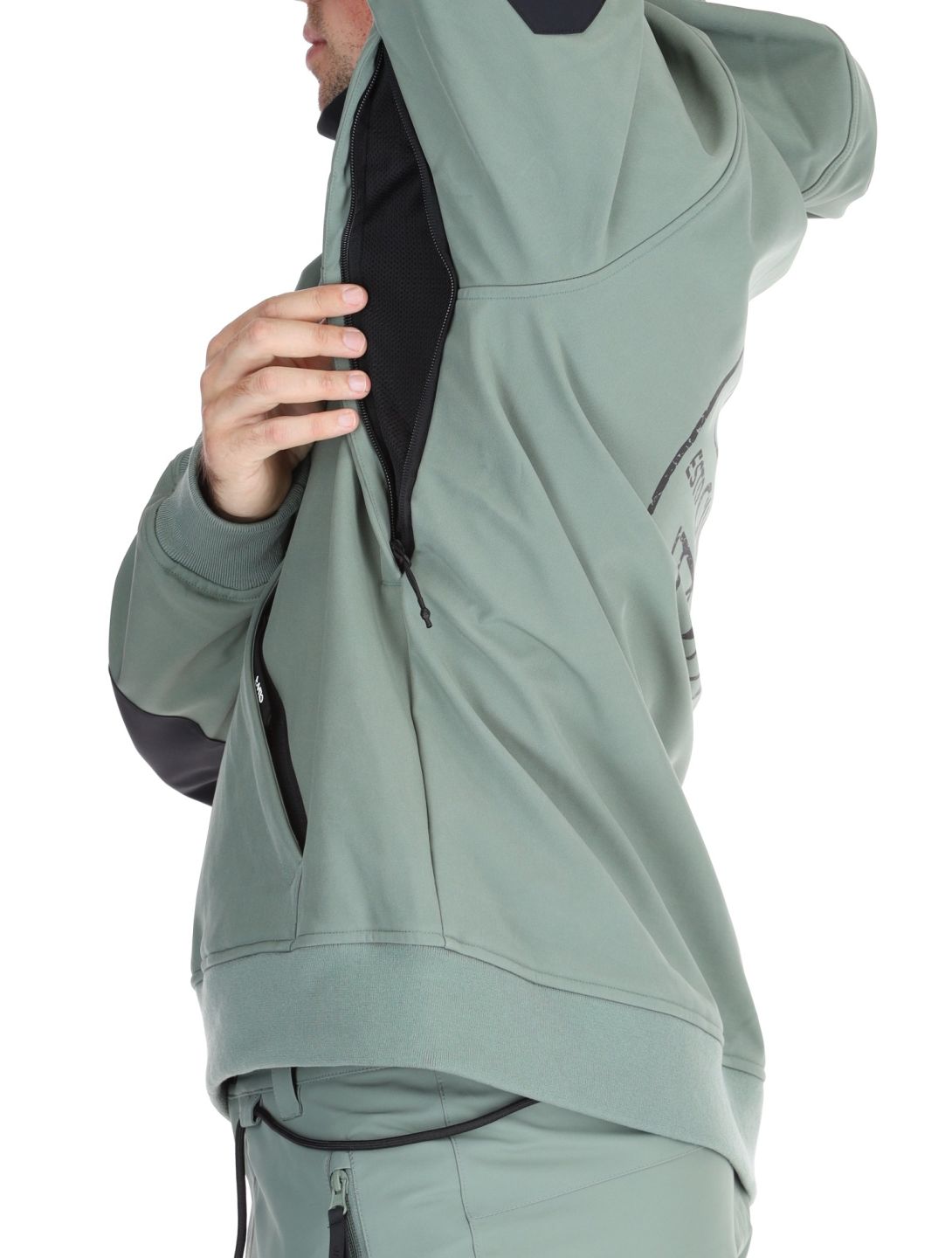 ColourWear, U Est 2010 Hood Softshell Skijacke Unisex Dark Sage grün 