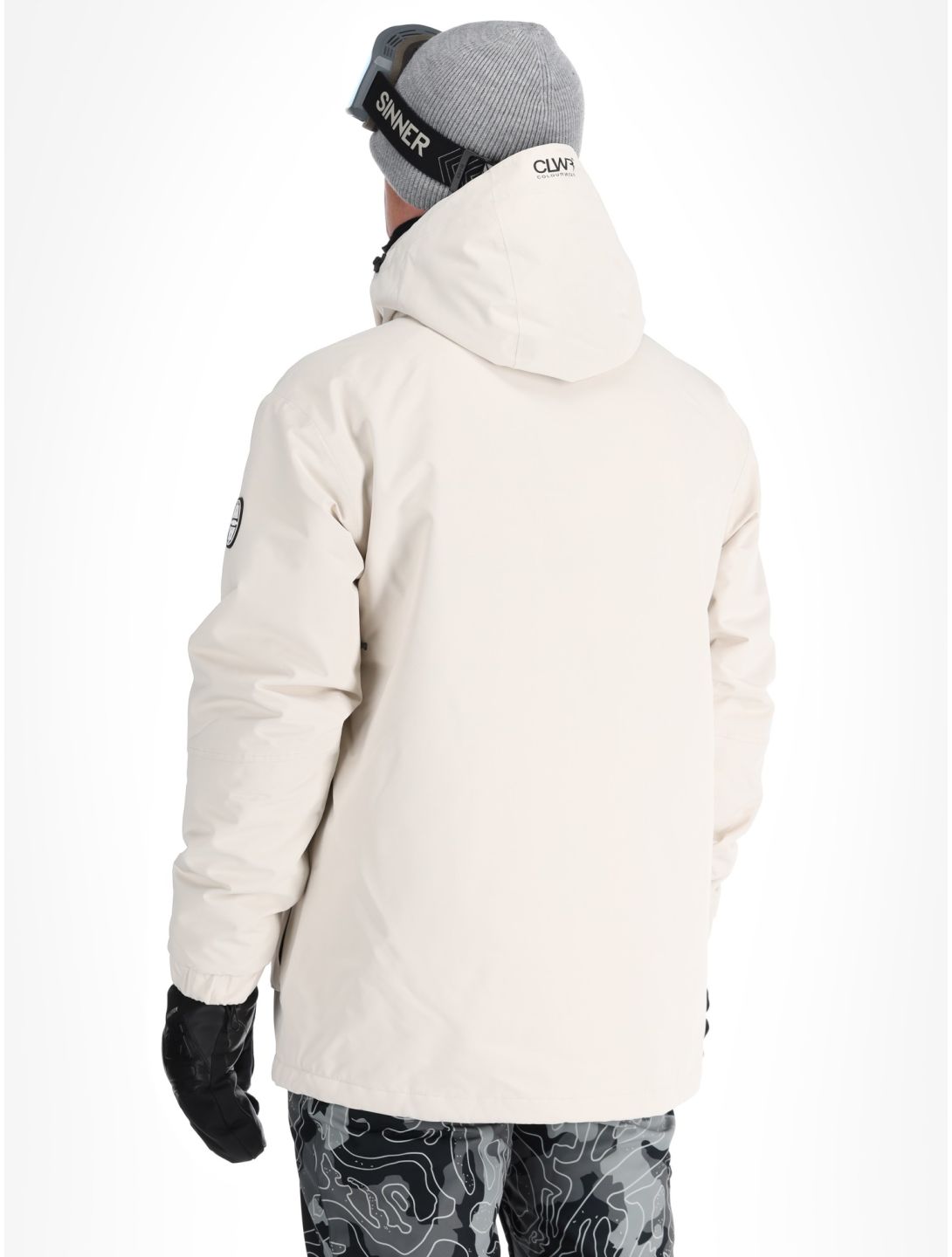 ColourWear, U Mountain Cargo Skijacke Unisex Off-White weiß 