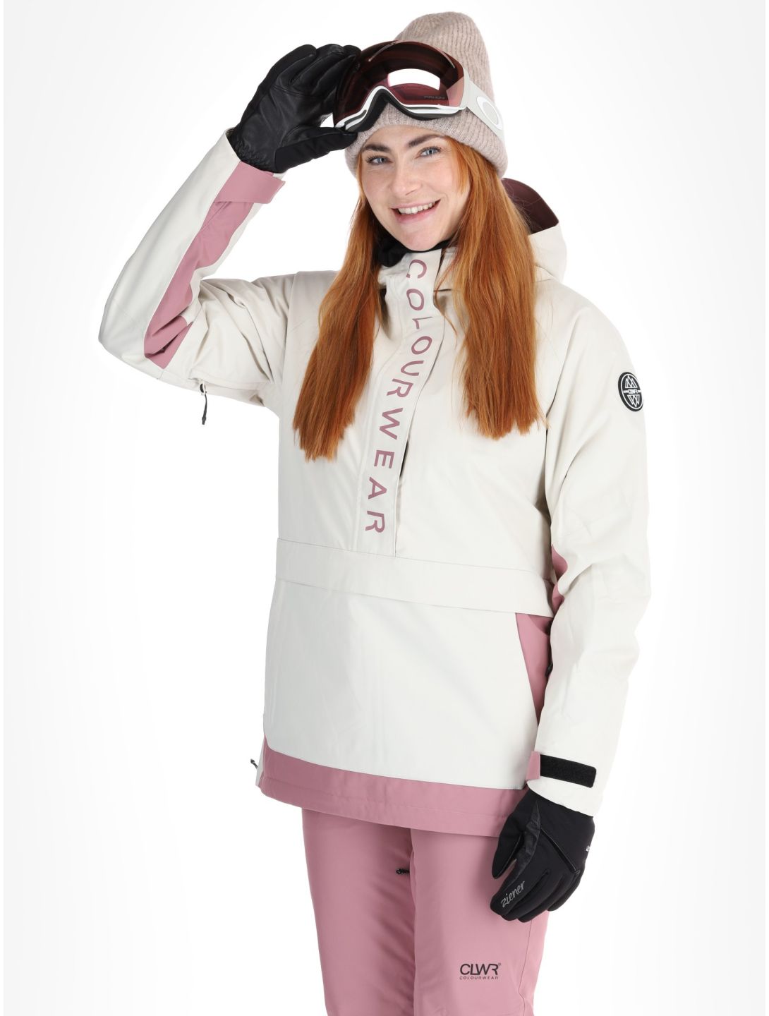 ColourWear, W Signature Winter Anorak Damen Off-White violett, weiß 