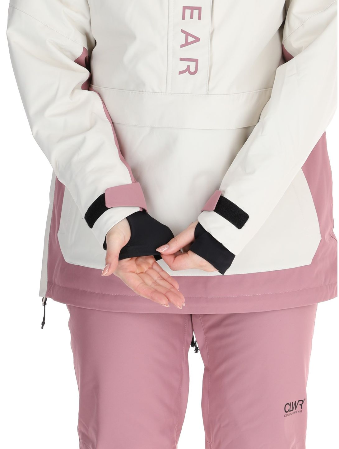 ColourWear, W Signature Winter Anorak Damen Off-White violett, weiß 