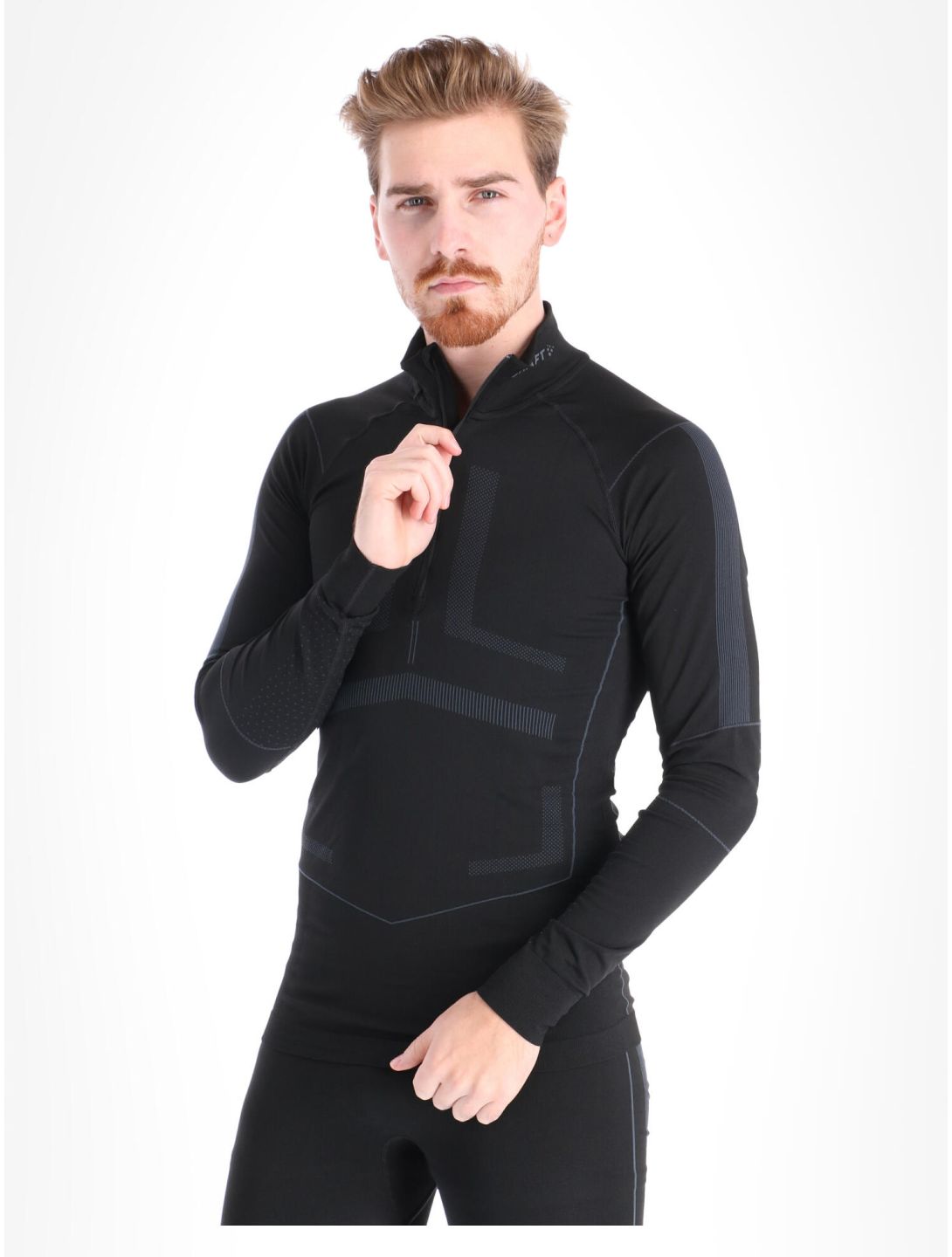 Craft, Active Intensity Zip Thermoshirt Herren Black / Asphalt schwarz 