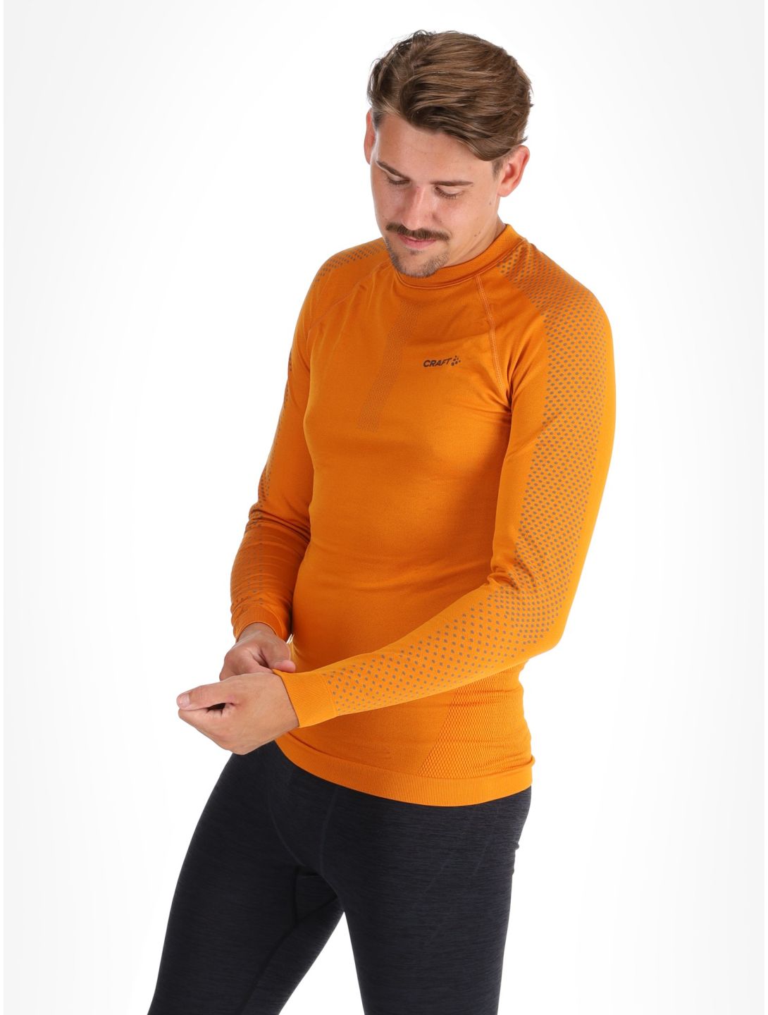 Craft, Adv Warm Intensity LS Thermoshirt Herren Cara / Granite grau, orange 