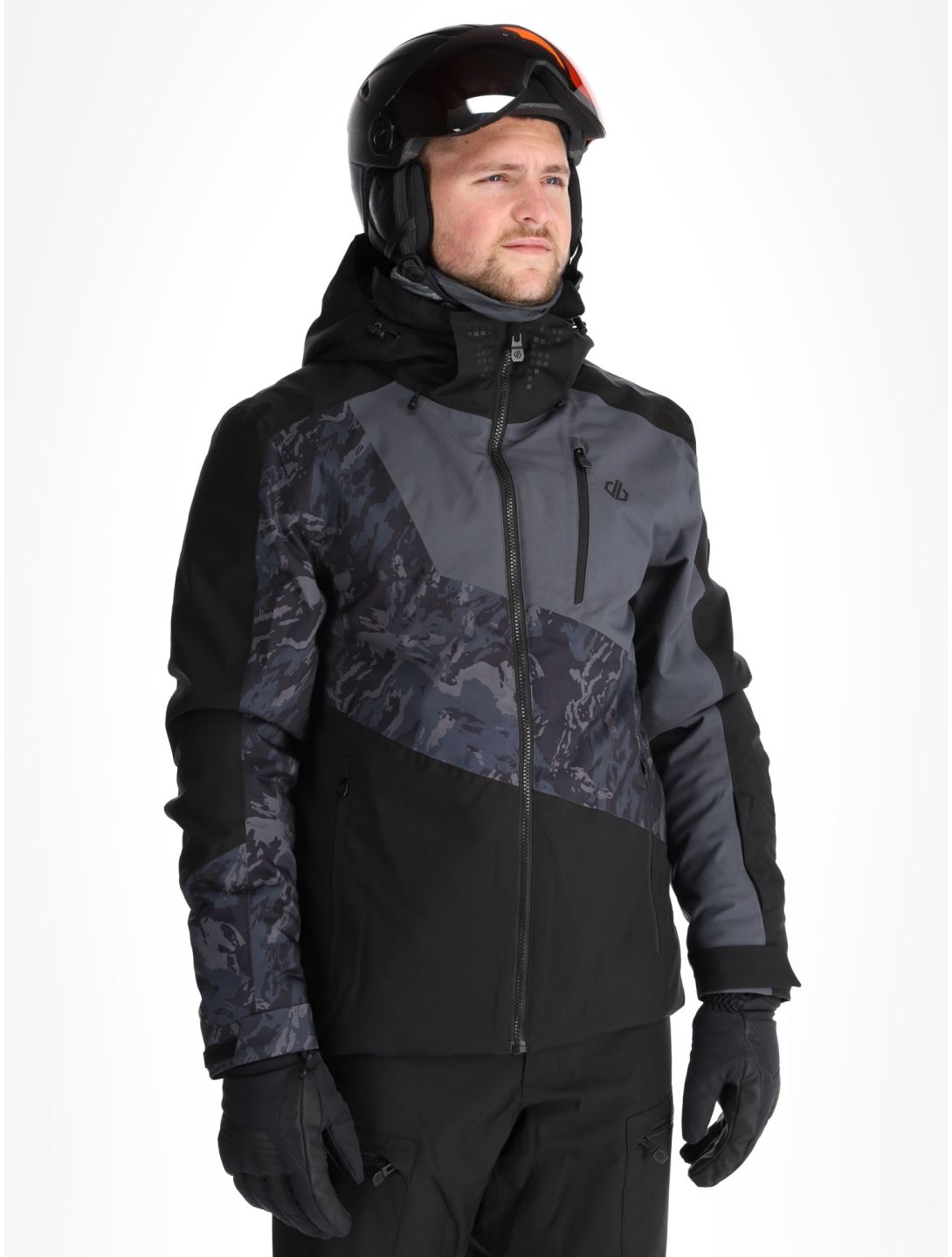 Dare2b, Baseplate II Skijacke Herren Black / Ebony Grey Mountain Print grau, schwarz 