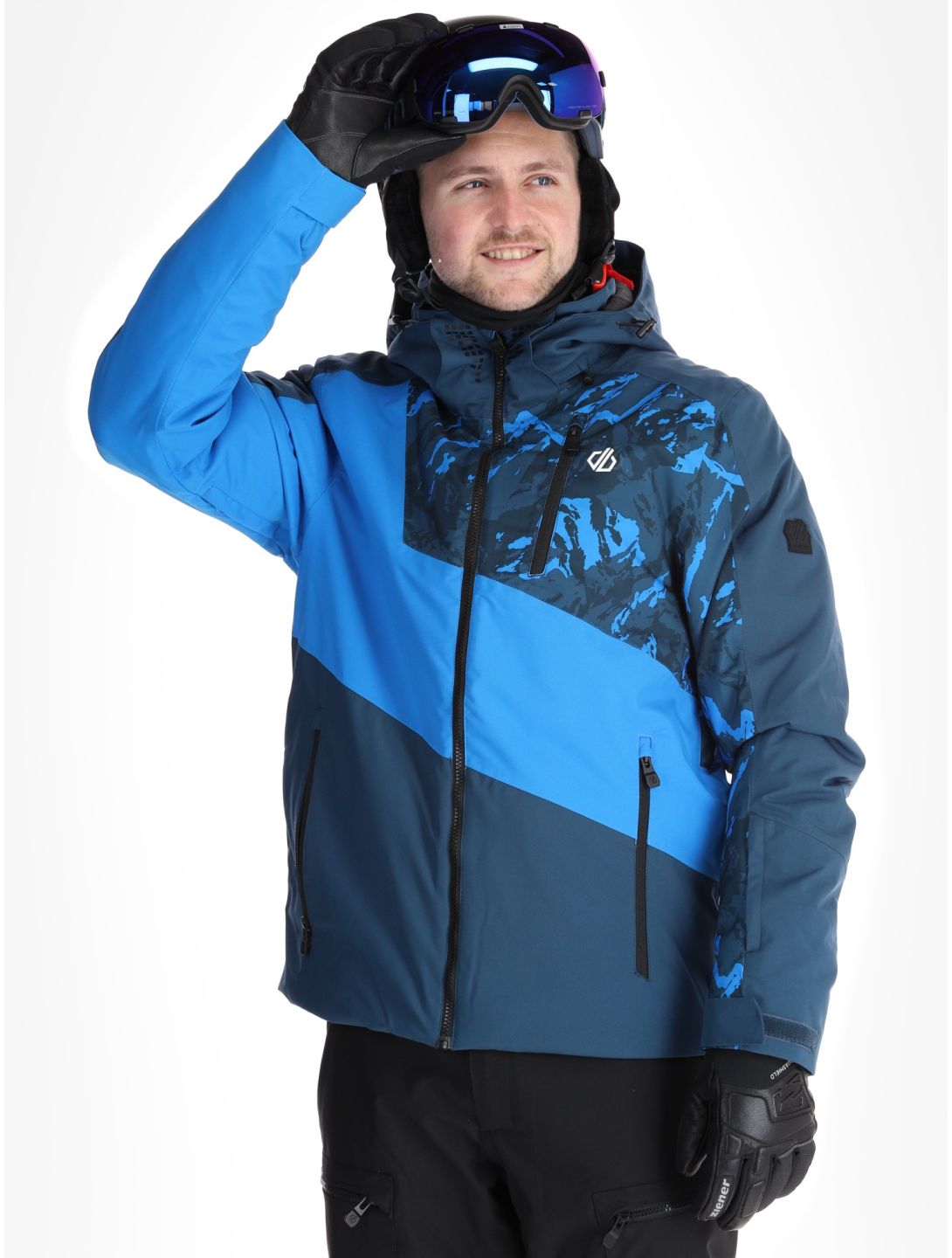 Dare2b, Baseplate II Skijacke Herren Moonlight Denim / Athletic Blue Mountain Print blau 