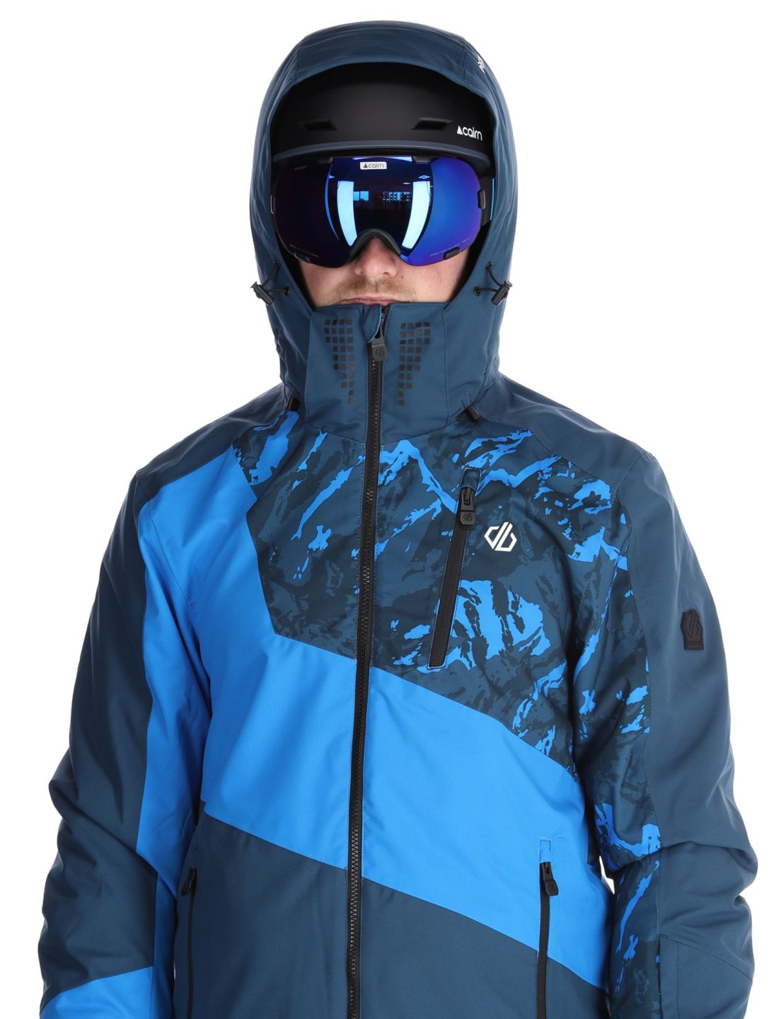 Dare2b, Baseplate II Skijacke Herren Moonlight Denim / Athletic Blue Mountain Print blau 