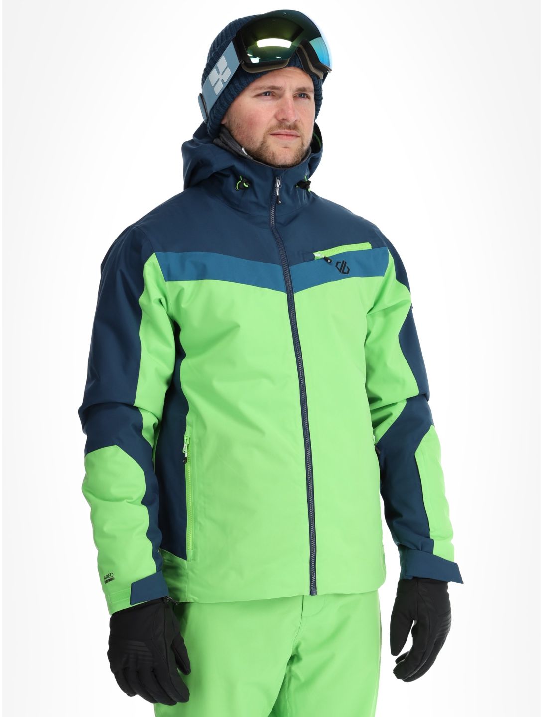 Dare2b, Eagly II Skijacke Herren Moonlight Denim / Green Flash blau, grün 