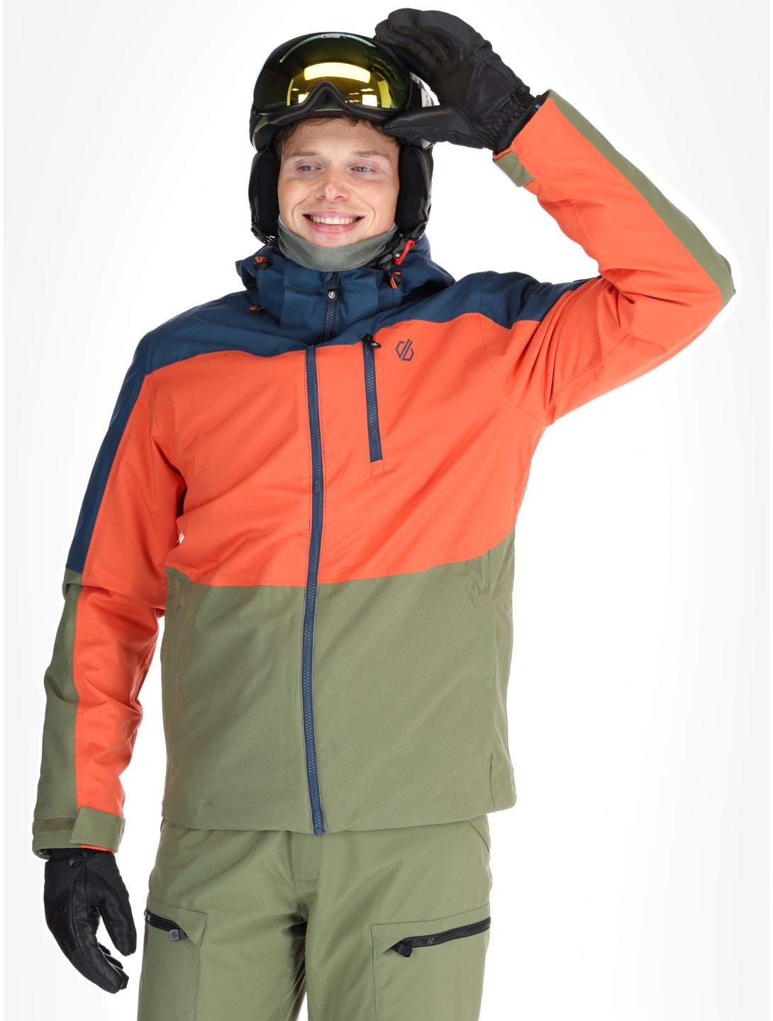 Dare2b, Edge II Skijacke Herren Moonlight Denim / Orange Rust blau, orange 