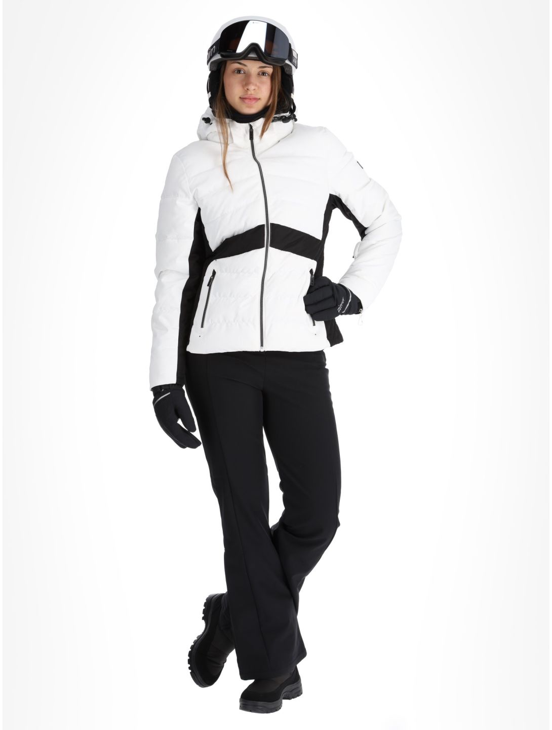 Dare2b, Glacial Skijacke Damen White / Black schwarz, weiß 