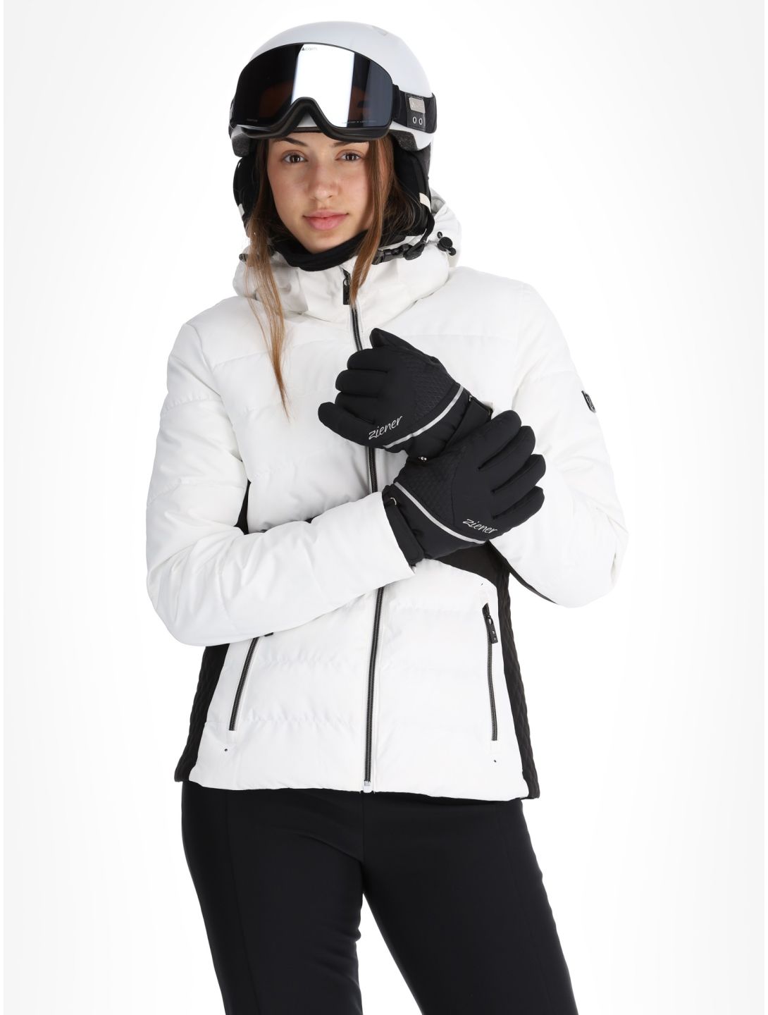 Dare2b, Glacial Skijacke Damen White / Black schwarz, weiß 