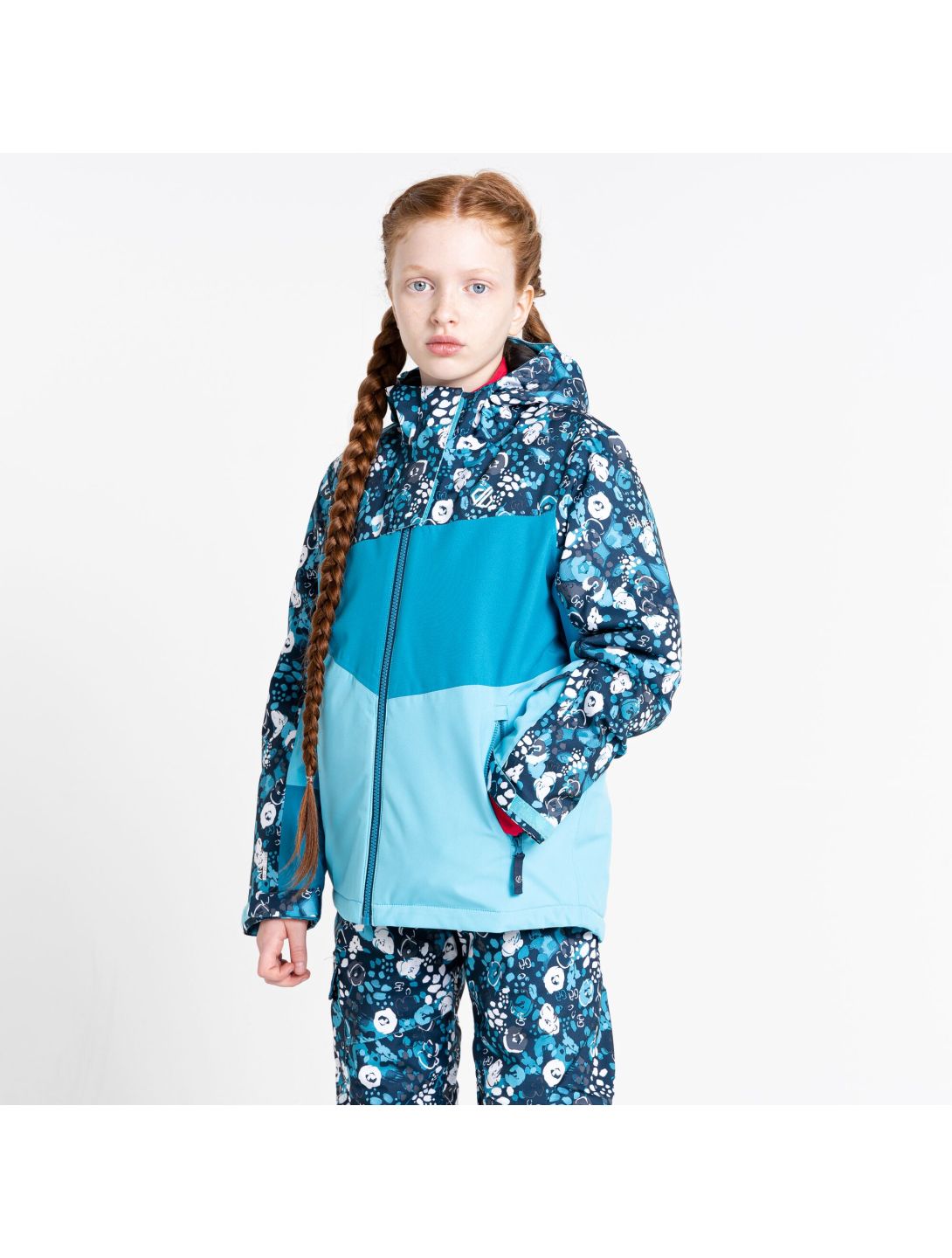 Dare2b, Humour II Skijacke Kinder floral print river blau 