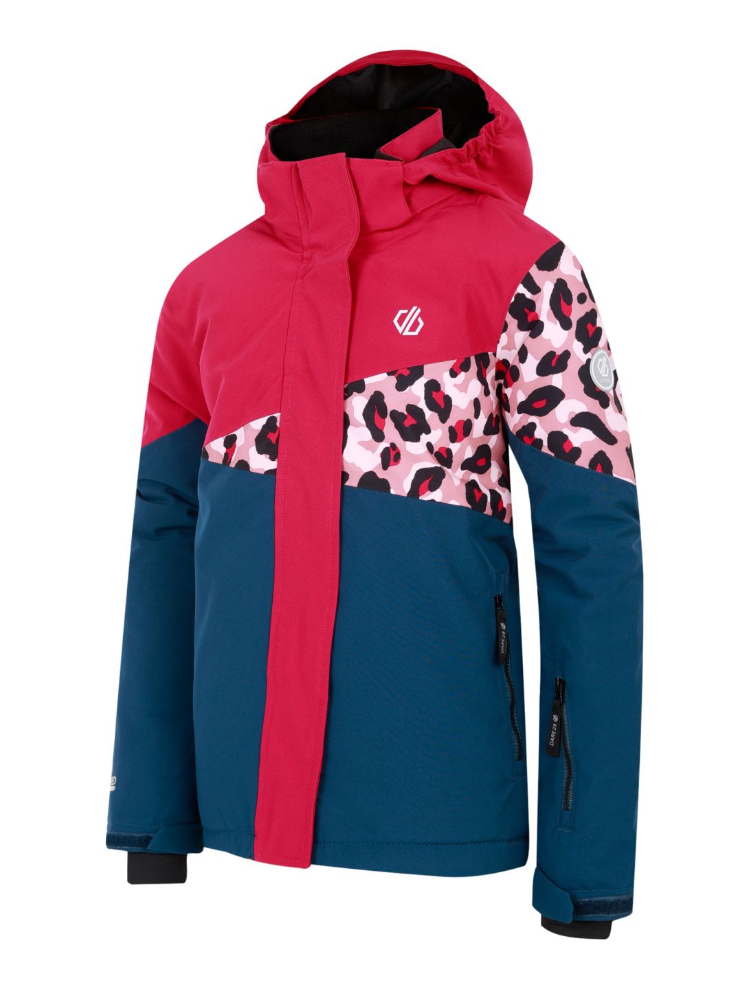 Dare2b, Humour III Skijacke Kinder Berry Pink / Dusty Rose Cheetah Print / Moonlight Denim blau, rosa 