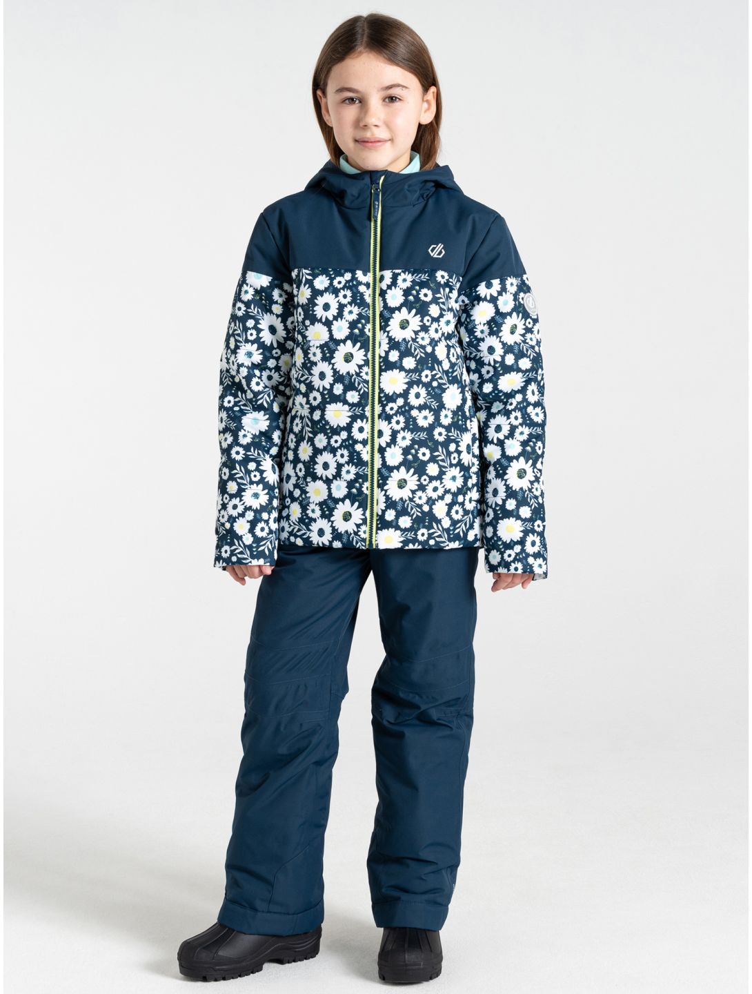 Dare2b, Liftie Skijacke Kinder Moonlight Denim / Moonlight Denim Daisy Print blau, weiß 