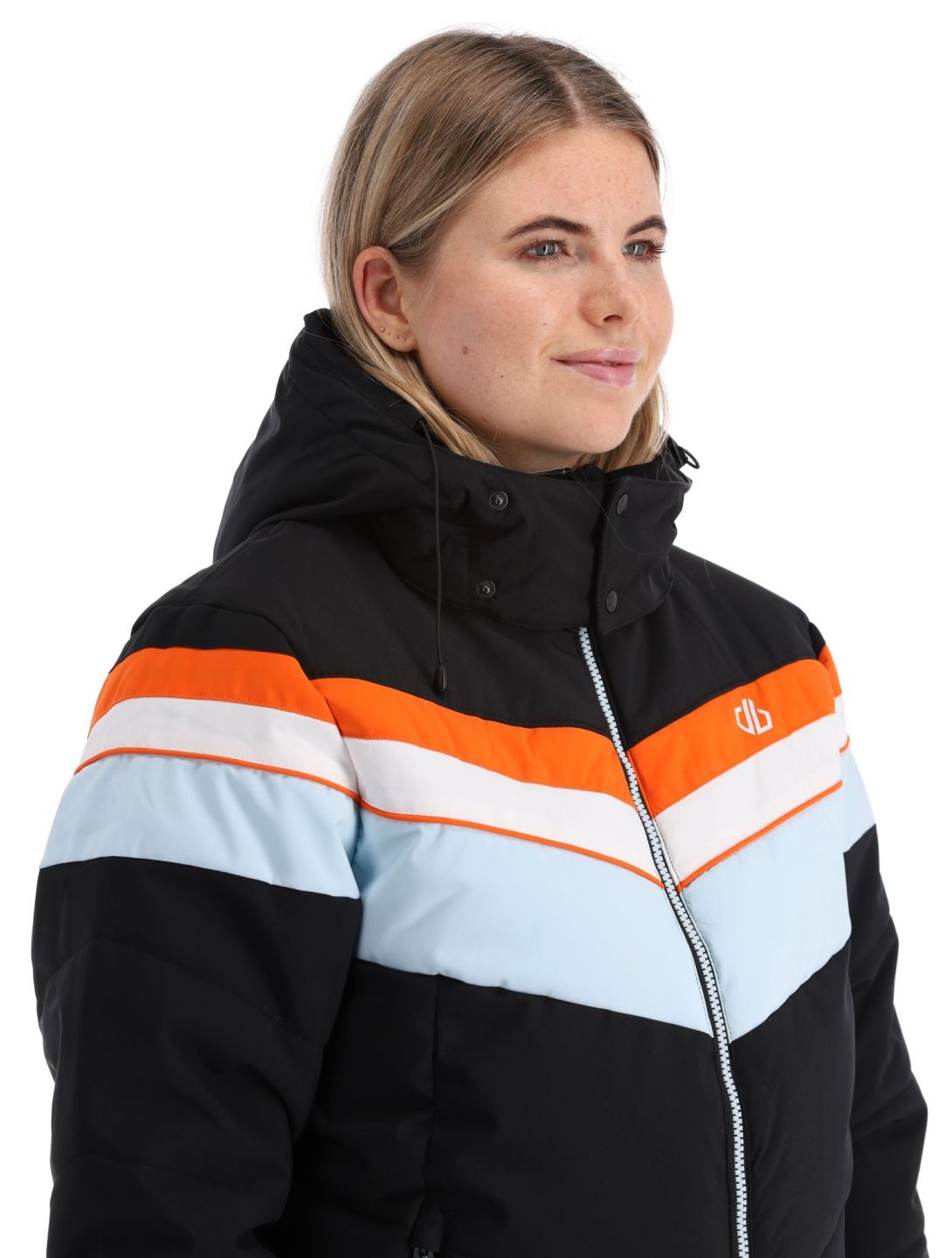 Dare2b, Powder Skijacke Damen Black / Quiet Blue blau, schwarz 