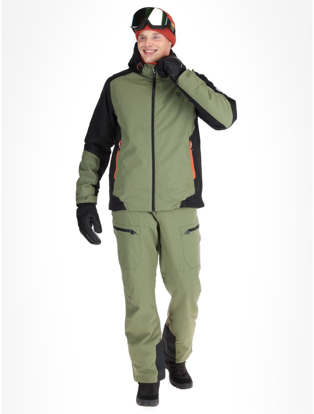 Dare2b, Precision II Skijacke Herren Black / Olivine Green grün, schwarz 