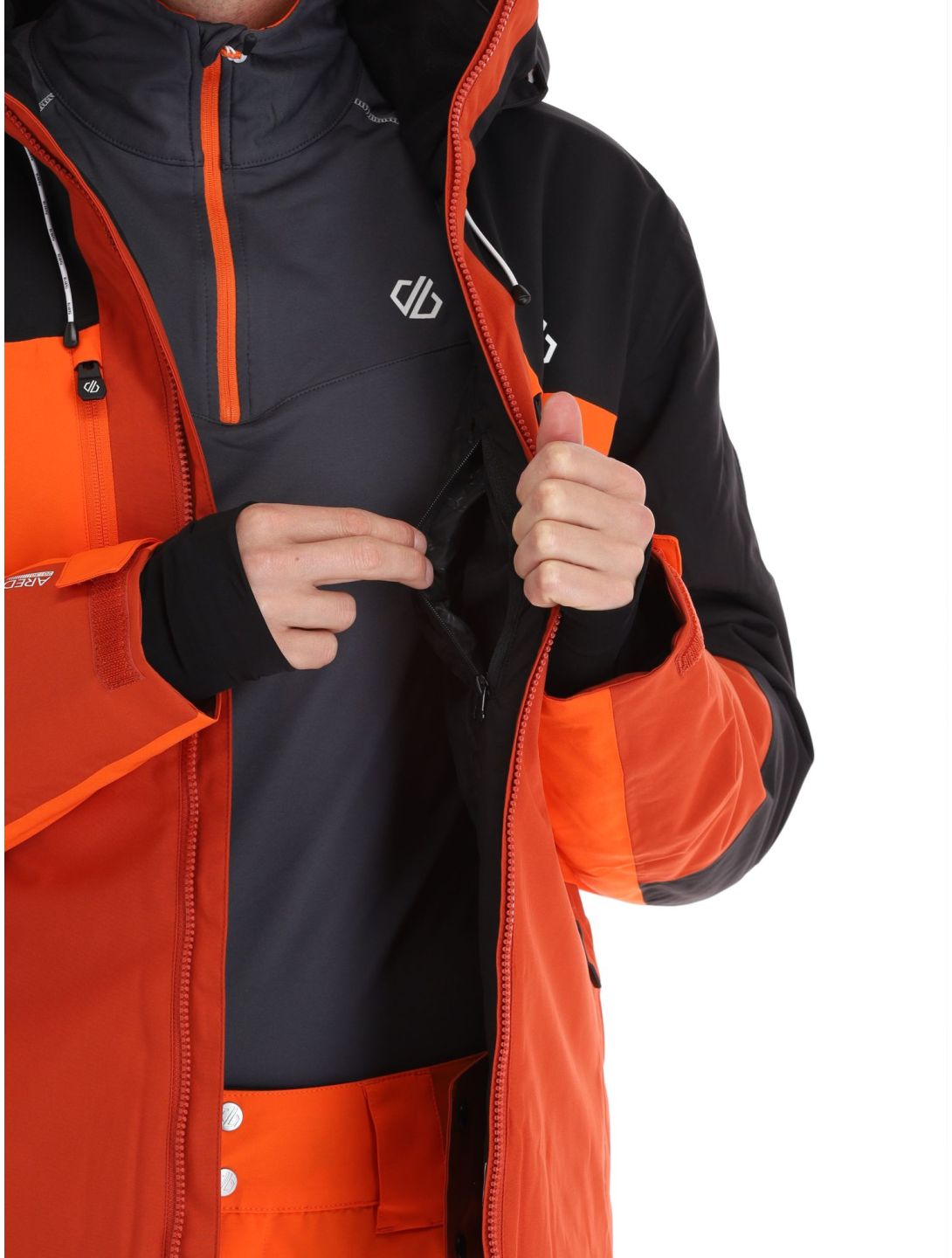 Dare2b, Slopeside Skijacke Herren PuffinOr / Blk orange, schwarz 