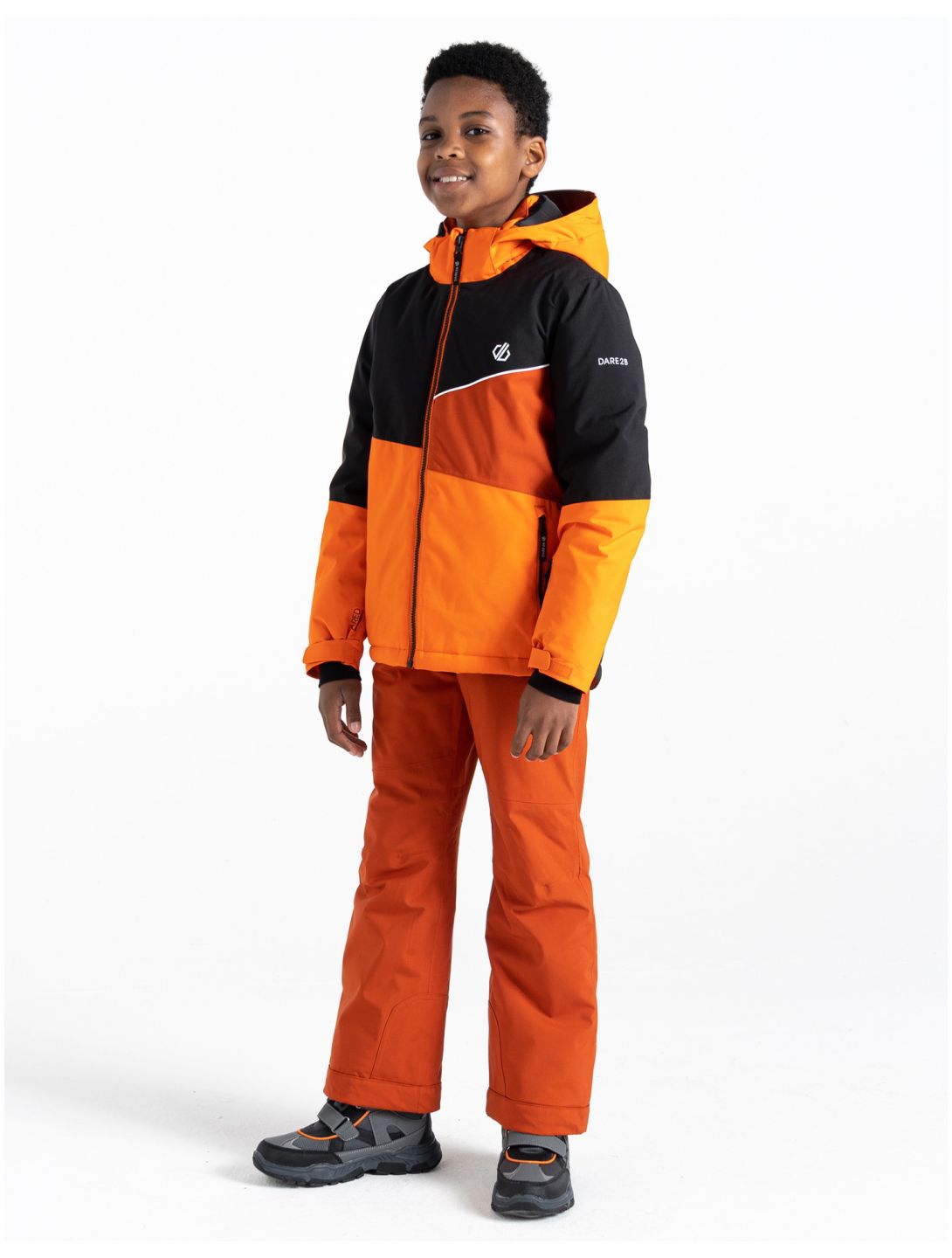 Dare2b, Steazy Skijacke Kinder Puffins Orange/Black orange, schwarz 