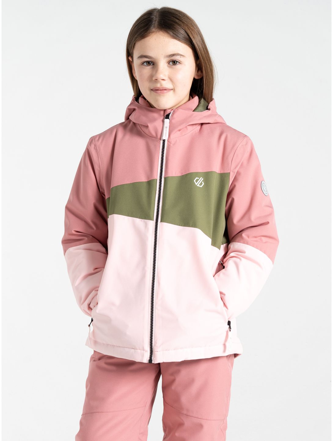 Dare2b, Steazy III Skijacke Kinder Dusty Rose / Olivine Green / Crystal Rose grün, rosa 