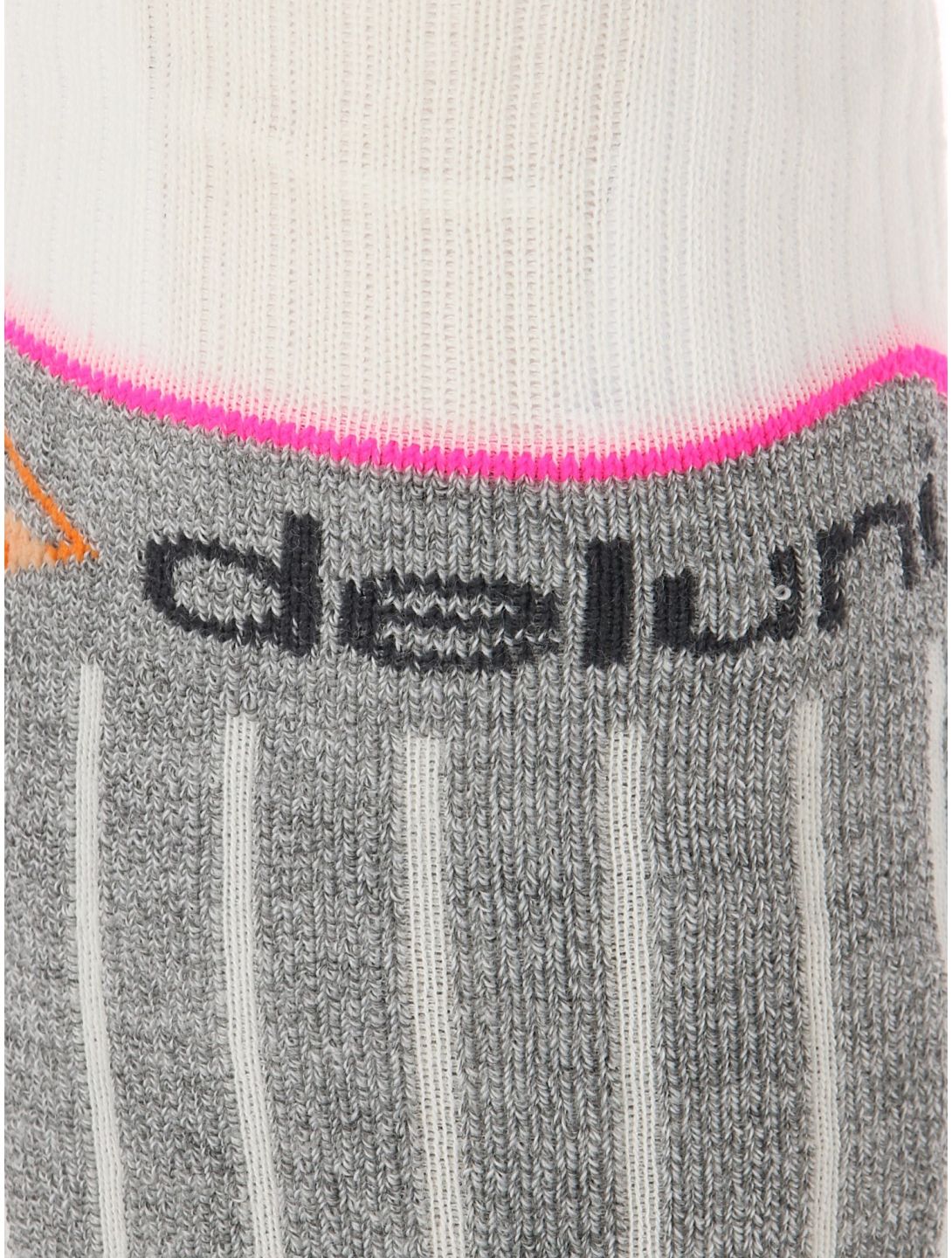 Deluni, Gaia Skisocken Unisex White With Lila Stripes weiß 