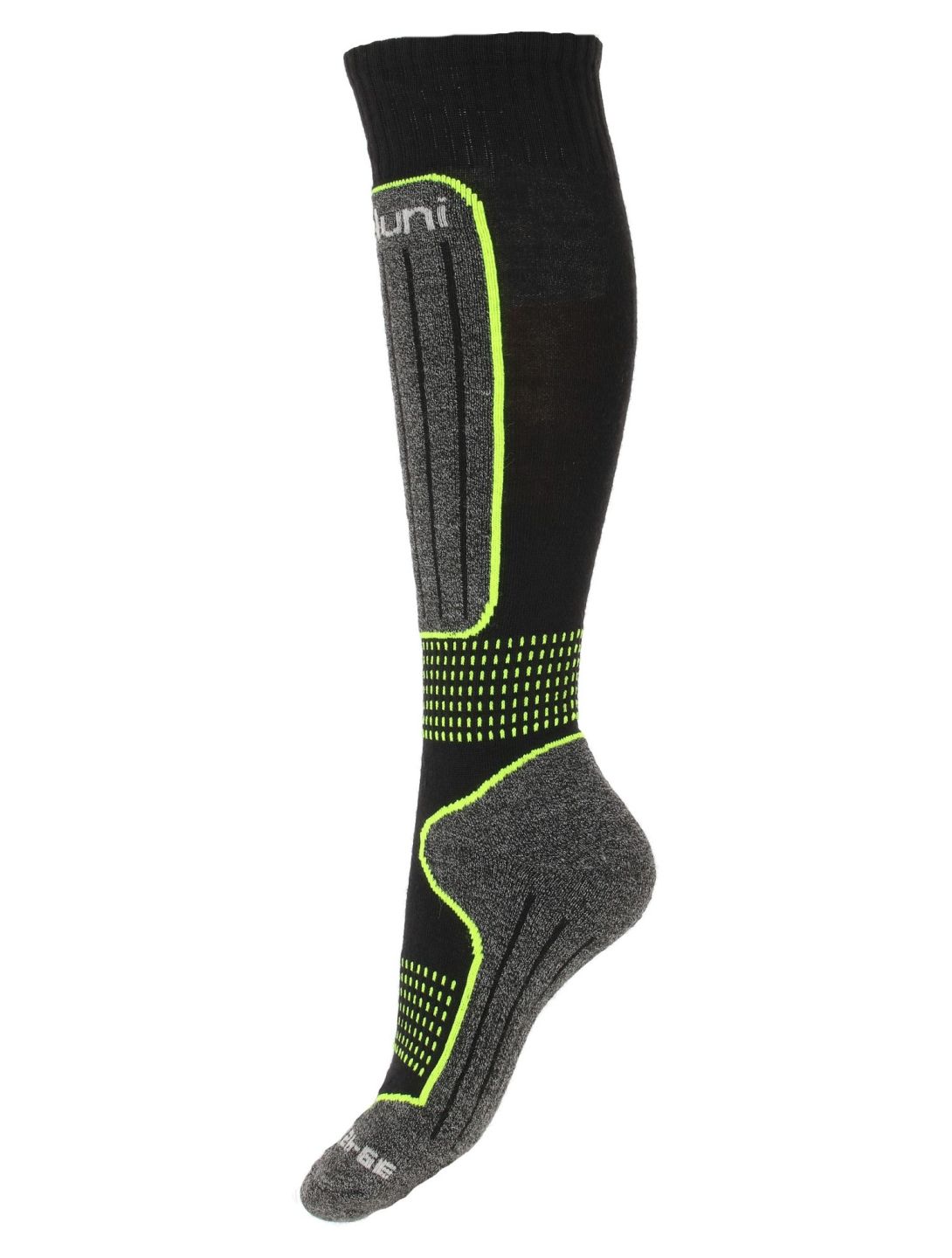 Deluni, Gaia 3 pair Skisocken 3 paar Unisex Black With Neon Green Lines grün, schwarz 